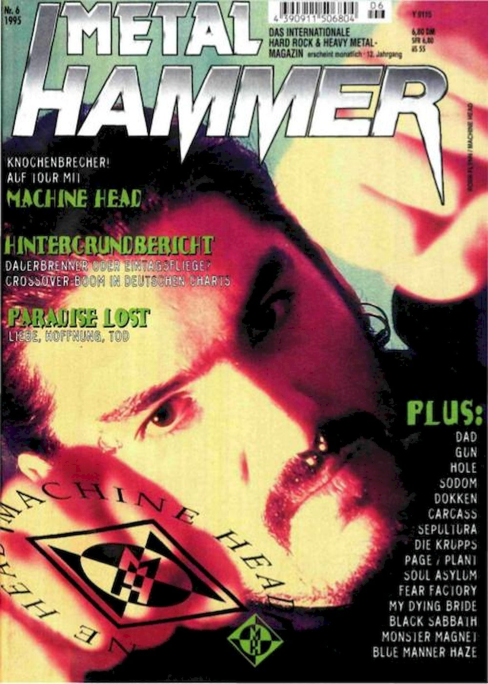 Metal Hammer Revista Alemania 1995-06 – Machine Head Paradise Lost Fear Factory – Edición original