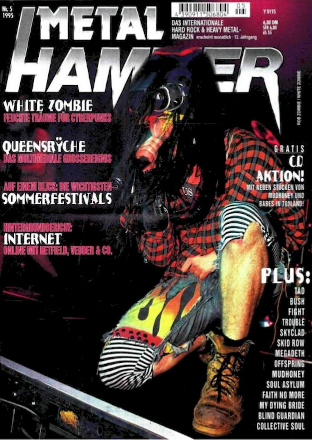 Metal Hammer Magazin Deutschland 1995-05 White Zombie Queensryche