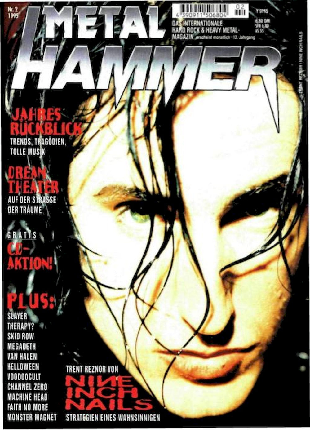 Metal Hammer Tijdschrift Duitsland 1995-02 – Trent Reznor Dream Theater Slayer Therapy? – Originele uitgave