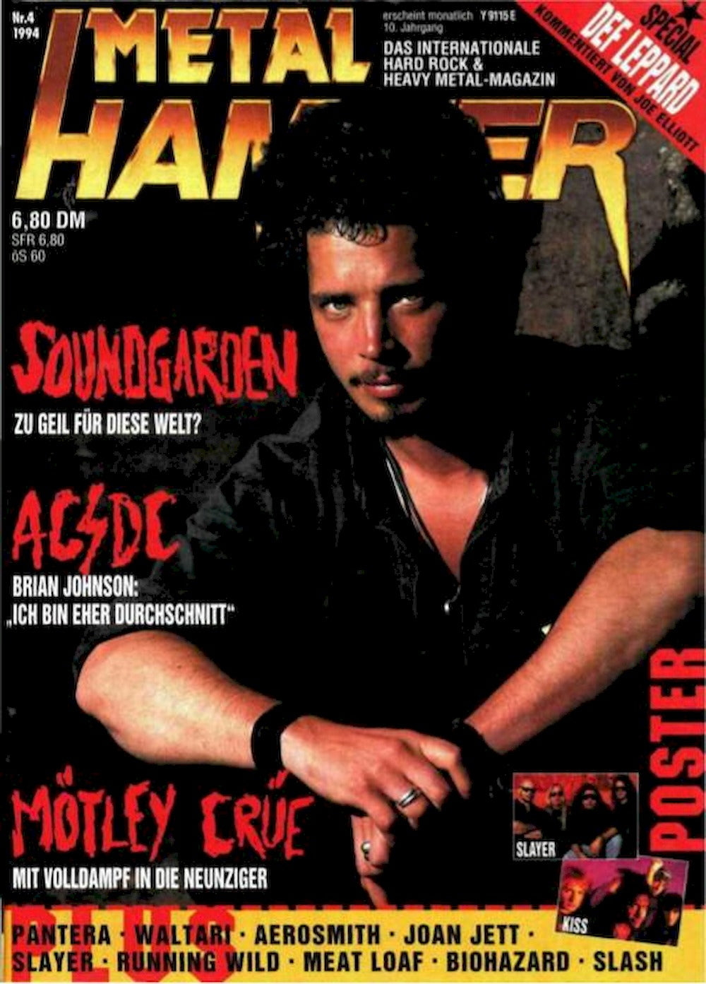 Metal Hammer Magazin Deutschland 1994-04 Soundgarden AC/DC Mötley Crüe