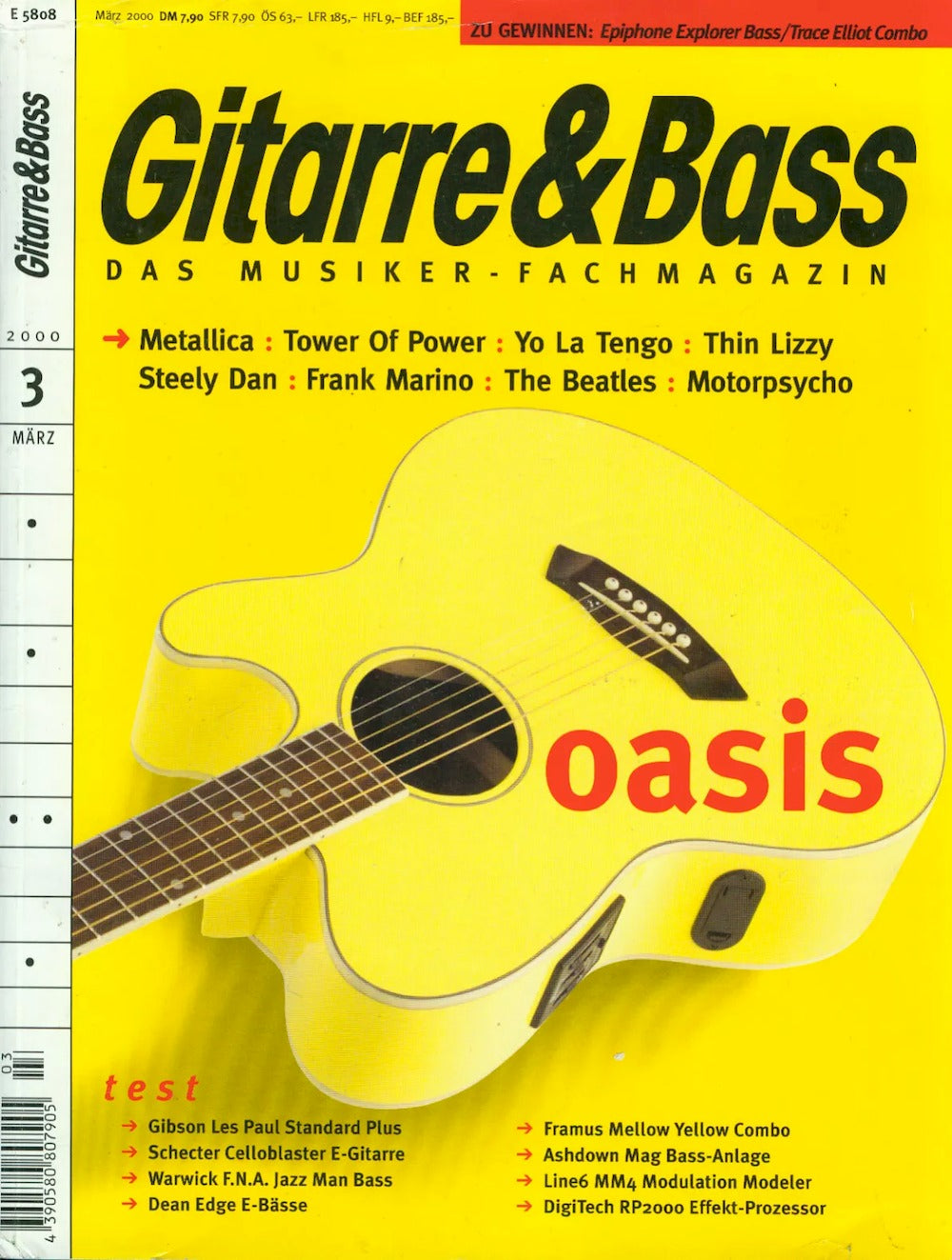 Gitarre & Bass Magazin Deutschland 2000-03 Oasis Metallica Tower Of Power Thin Lizzy