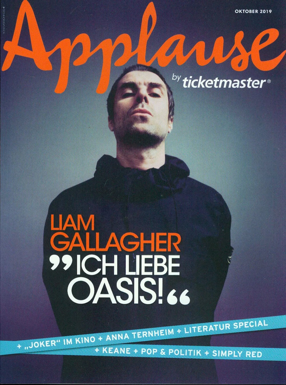 Applause Magazin Deutschland 2019-10 Oasis Liam Gallagher