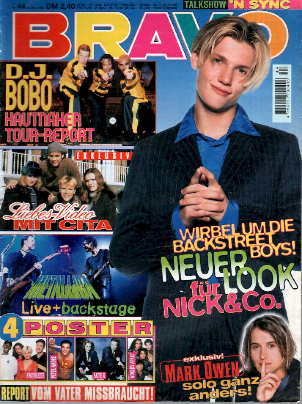 Bravo Magazin Deutschland 1996-44 Nick Carter DJ Bobo Metallica