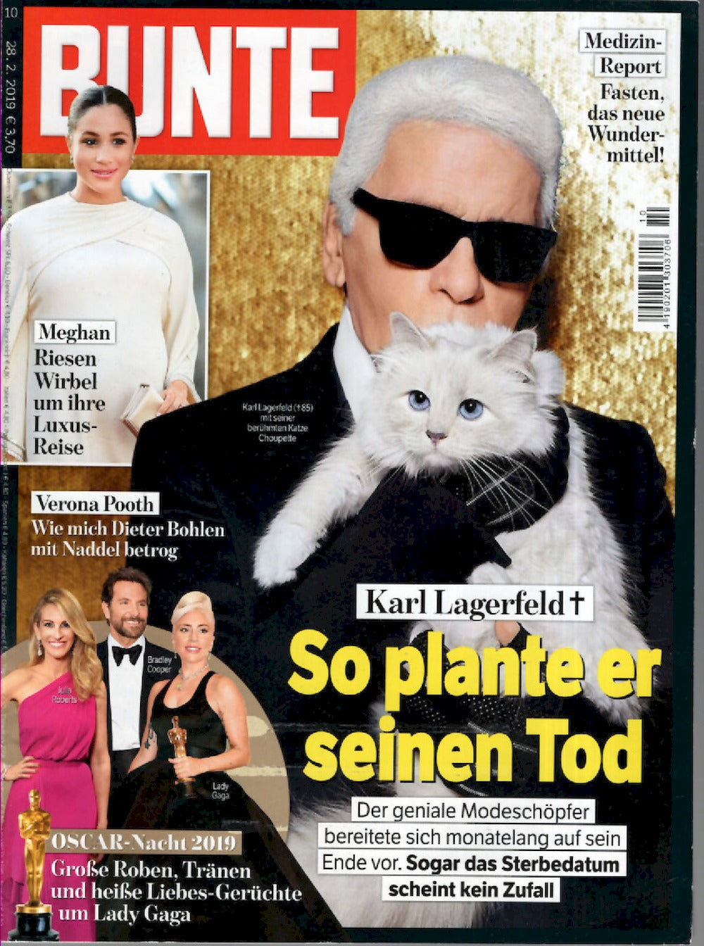 Bunte Magazin Deutschland 2019-10 Karl Lagerfeld