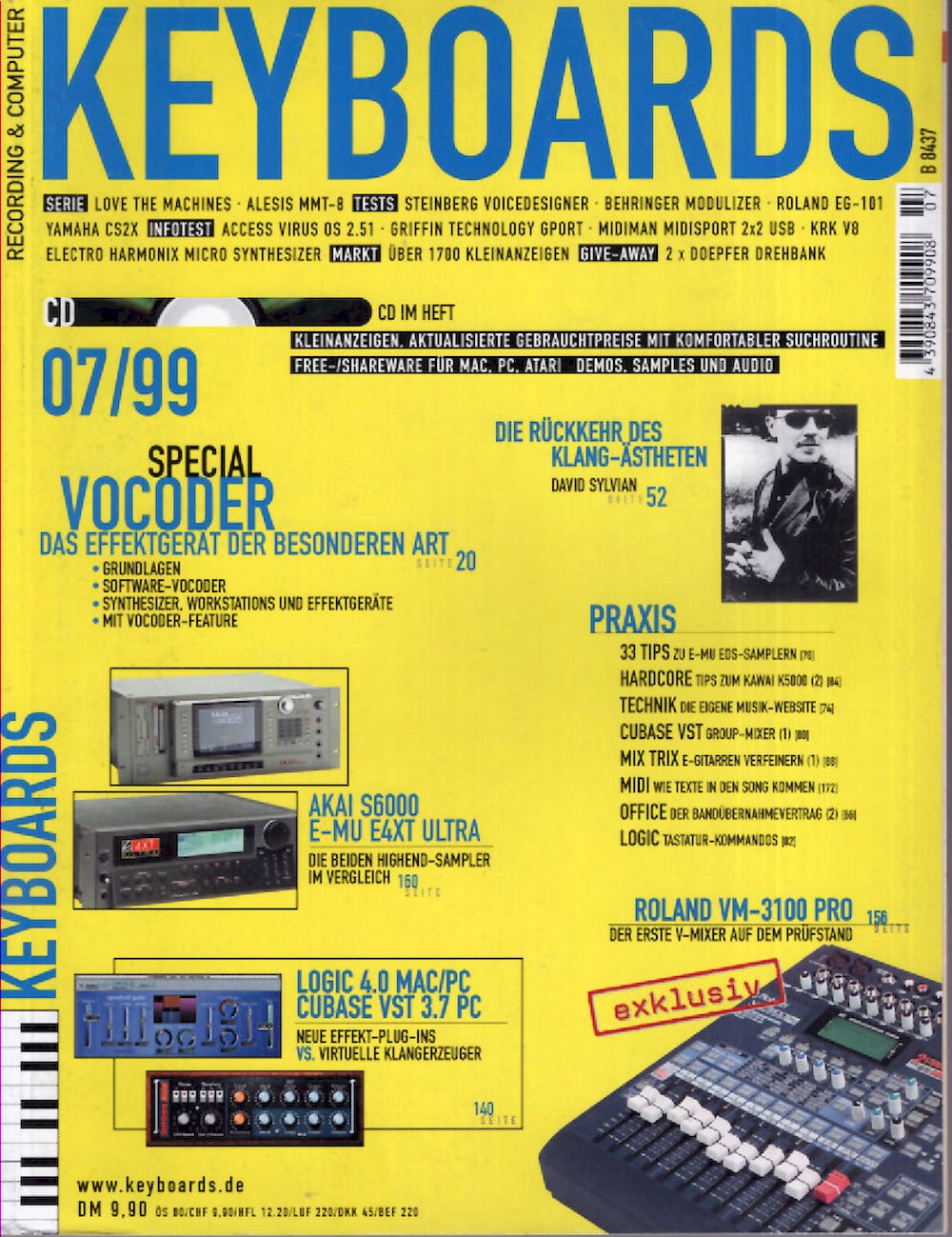 Keyboards Magazin Deutschland 1999-07 David Sylvian