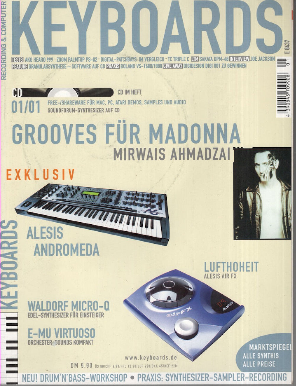 Keyboards Magazin Deutschland 2001-01 Mirwais Ahmadzai Madonna