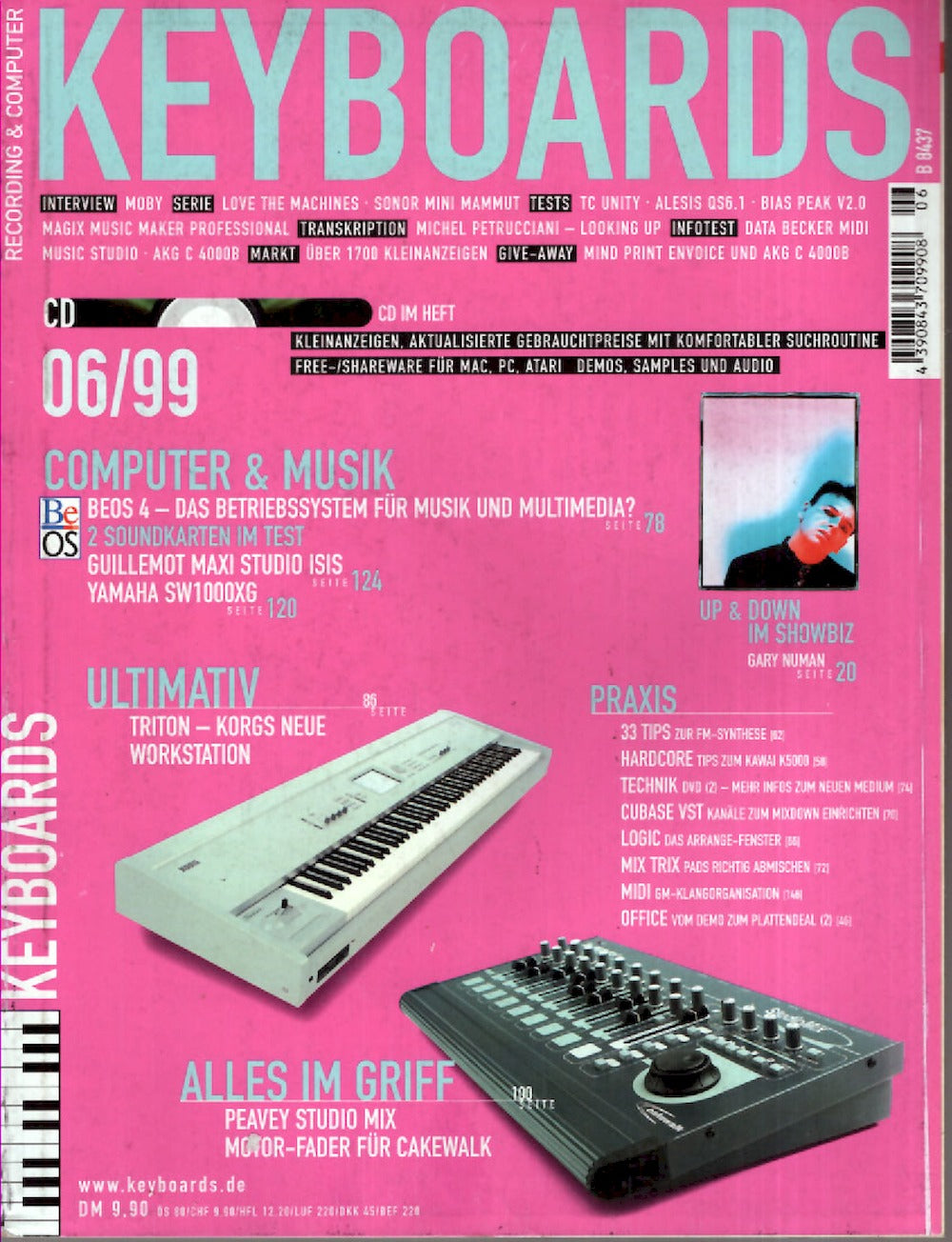 Keyboards Magazin Deutschland 1999-06 Gary Numan