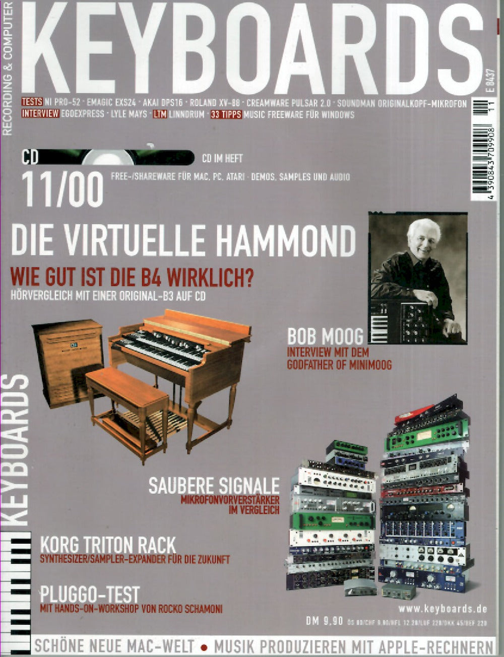 Keyboards Magazin Deutschland 2000-11 Bob Moog