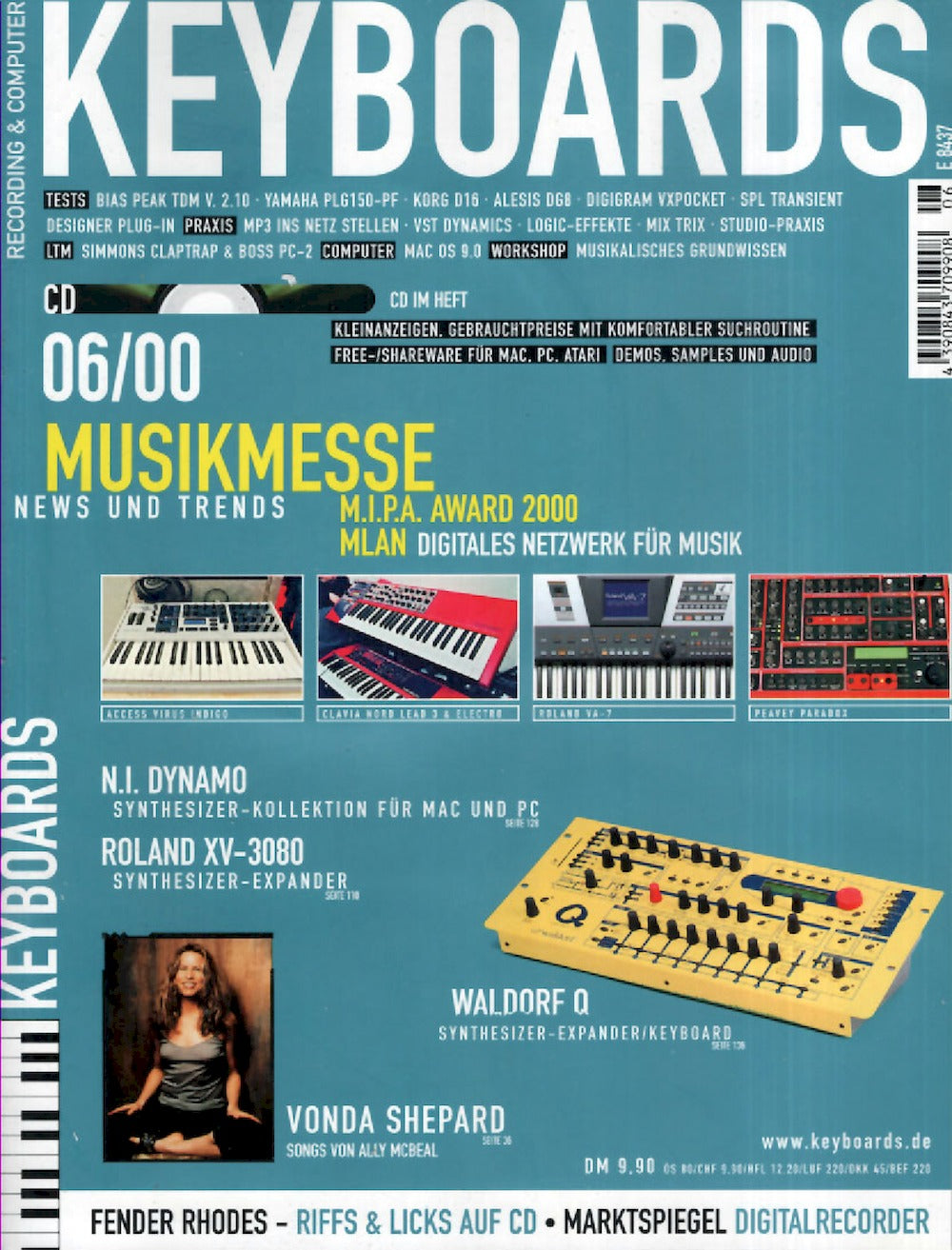 Keyboards Magazin Deutschland 2000-06 Vonda Shepard