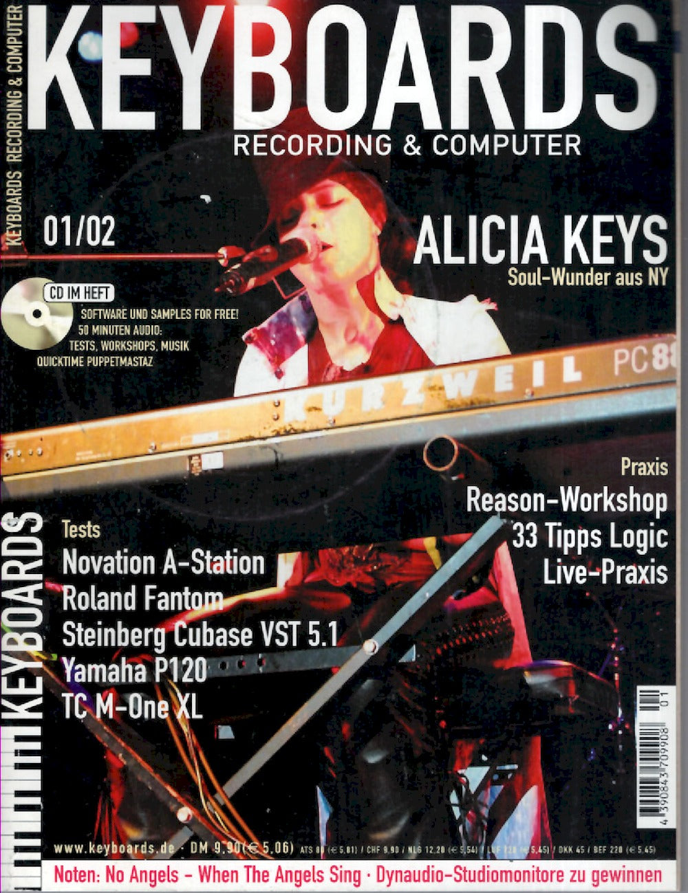 Keyboards Magazin Deutschland 2002-01 Alicia Keys
