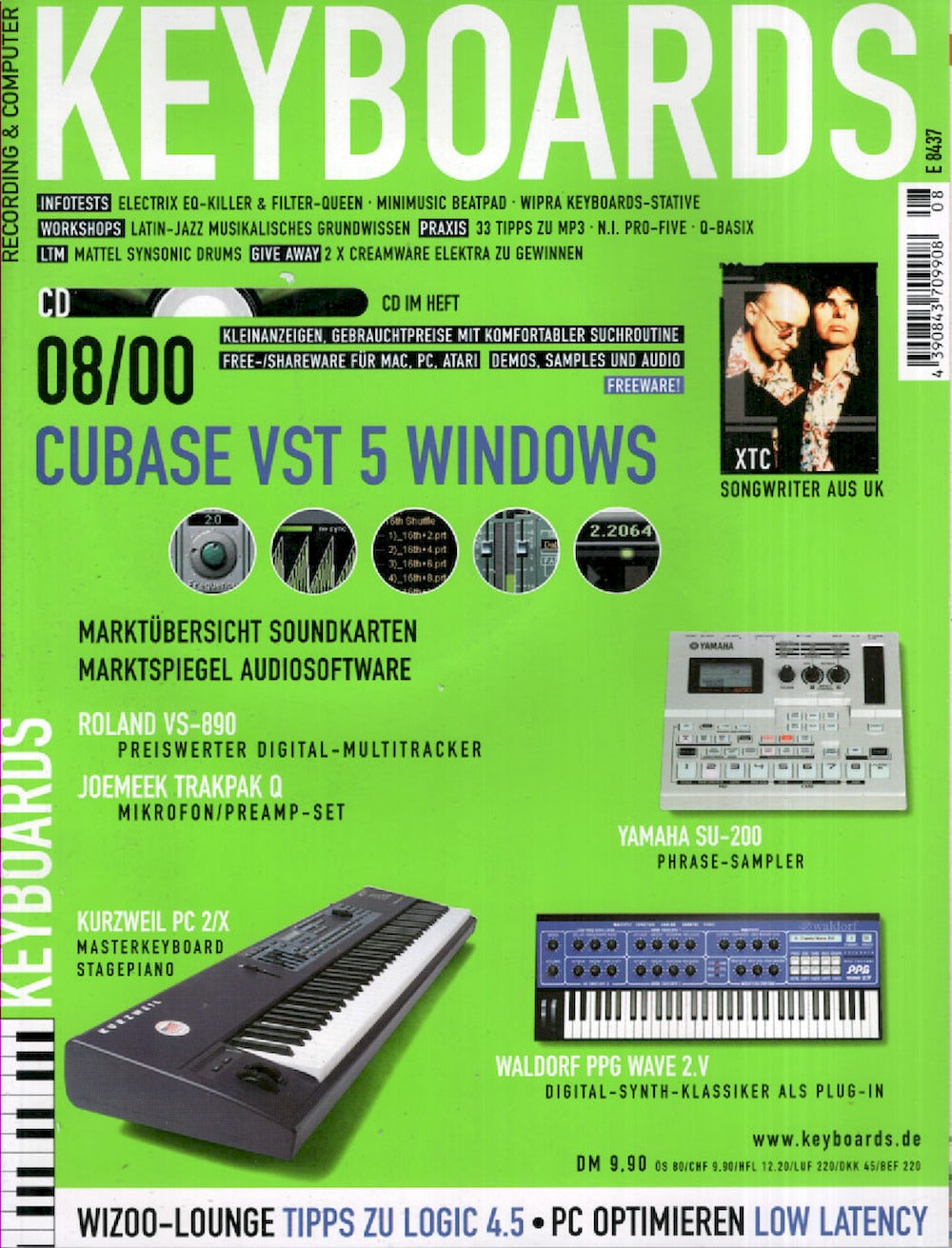 Keyboards Magazin Deutschland 2000-08 XTC