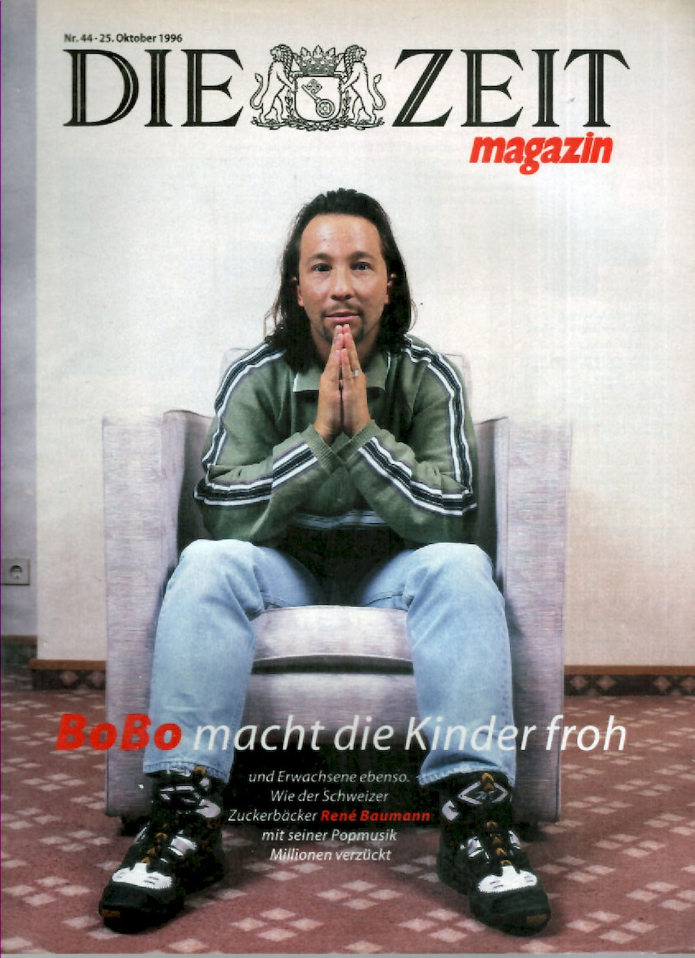 Zeit Magasin Tyskland 1996-44 DJ Bobo Rene Baumann Originalutgåva