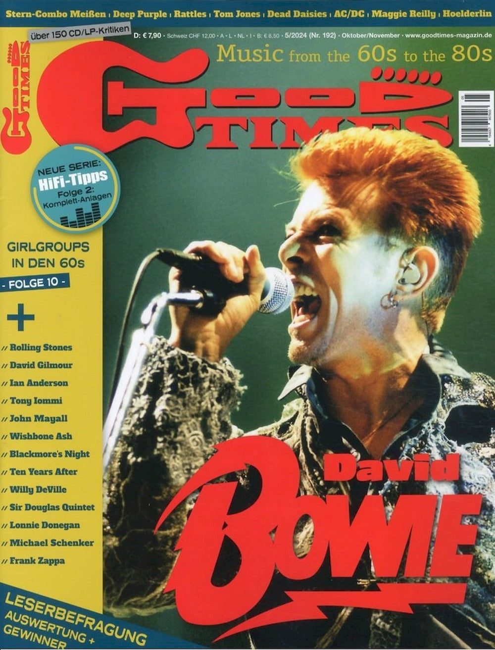 Good Times Magazin Deutschland 2024-05 David Bowie David Gilmour John Magall