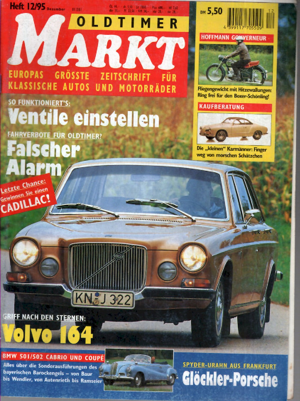 Oldtimer Markt Magazin Deutschland 1995-12 Volvo 164 BMW 501 Hoffmann