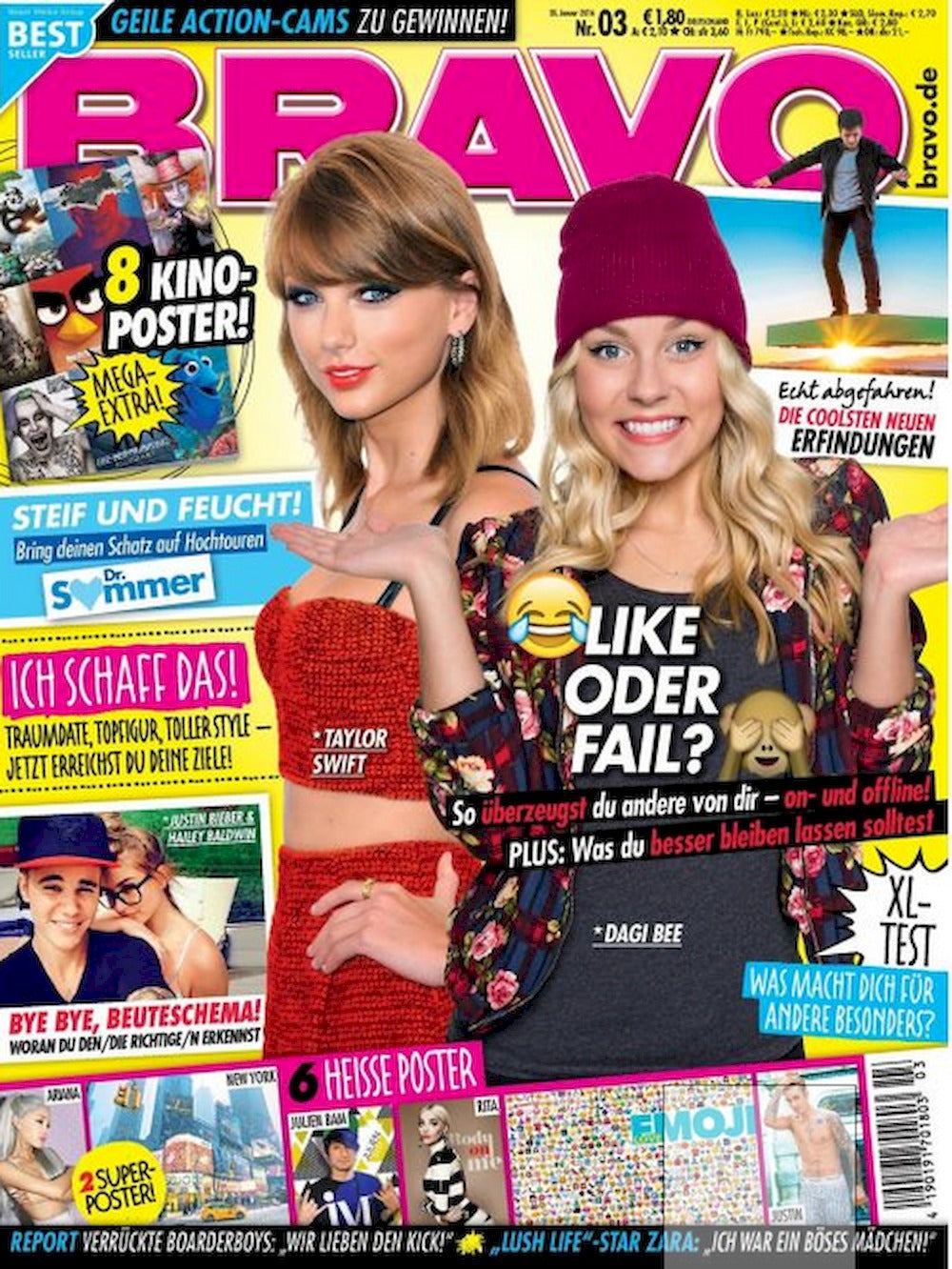 Bravo Lehti Saksa 2016-03 Taylor Swift Daggi Bee Alkuperäinen painos