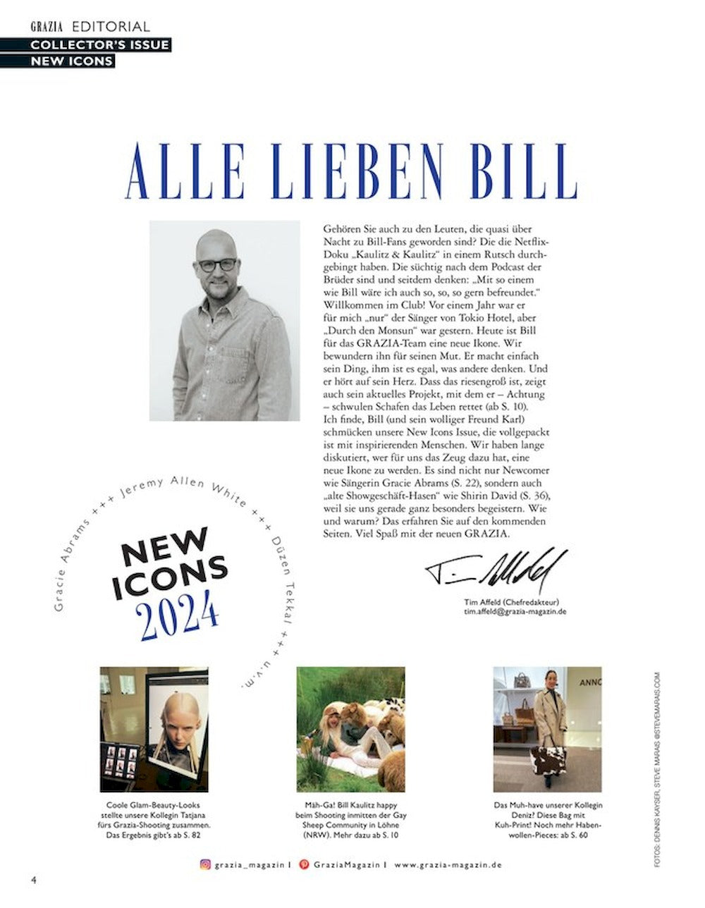 Grazia Magazin Deutschland 2024-21 Bill Kaulitz