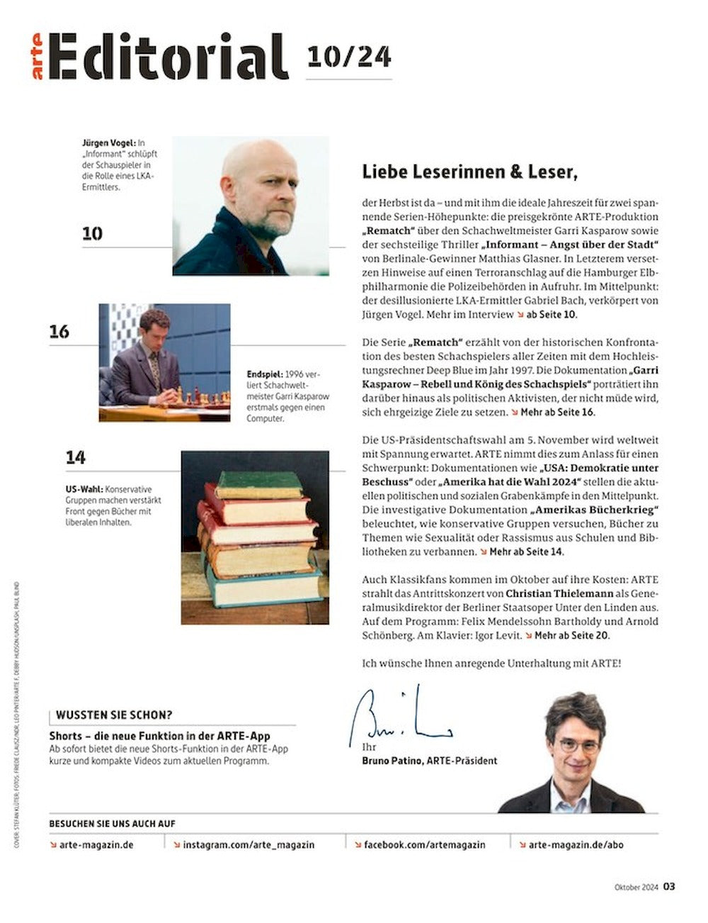 Arte Magazin Deutschland 2024-10 Jürgen Vogel