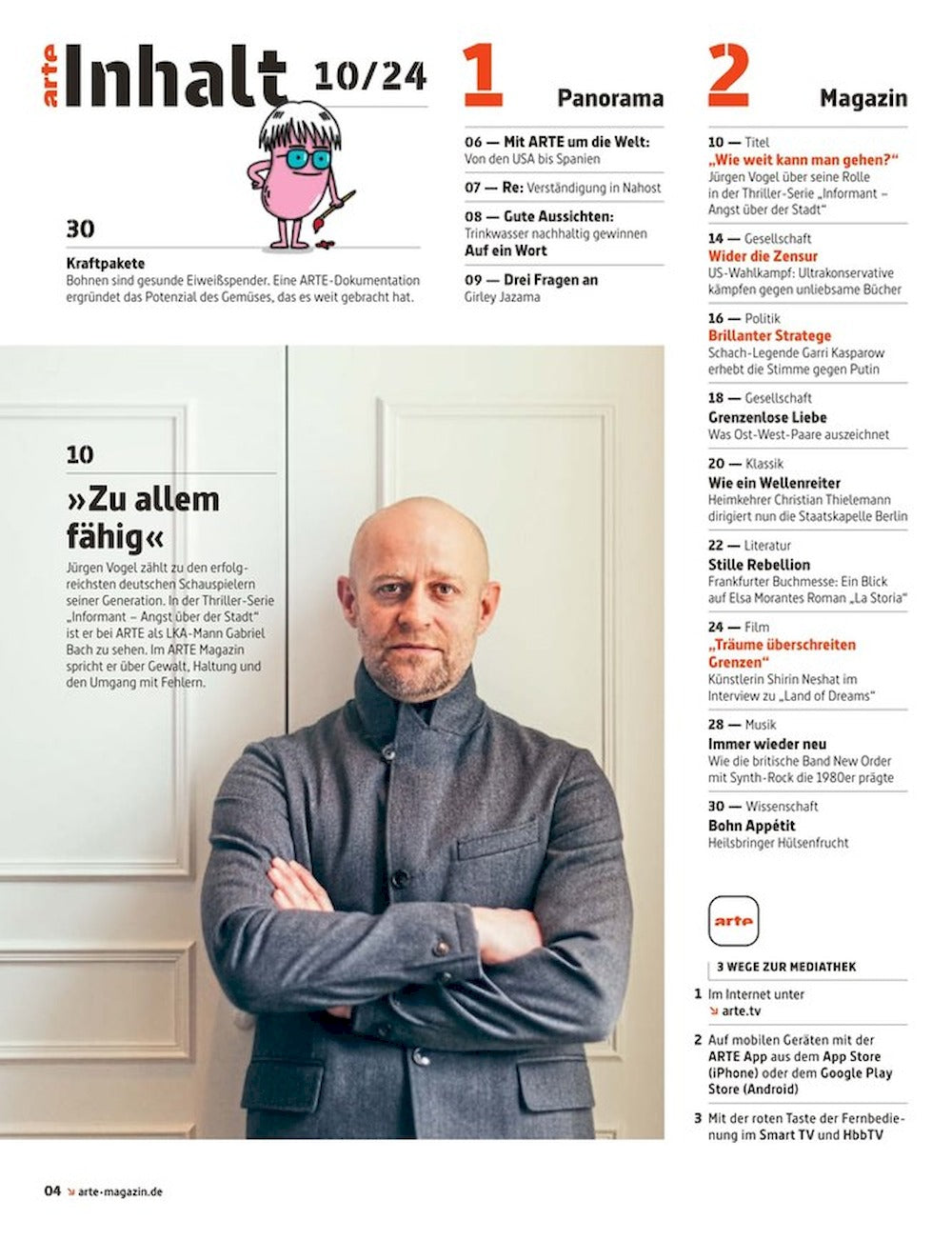 Arte Magazin Deutschland 2024-10 Jürgen Vogel