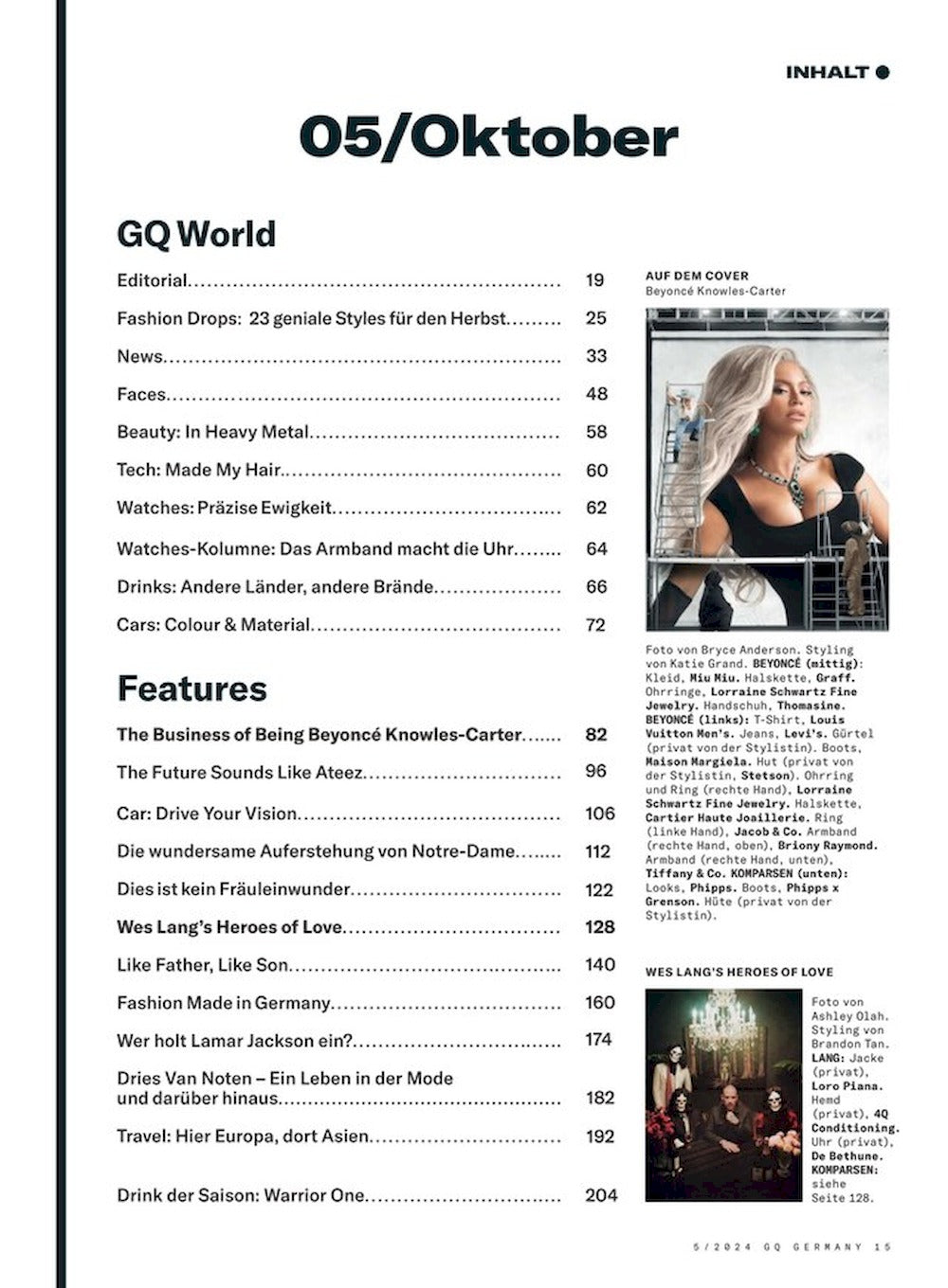 GQ Magazin Deutschland 2024-05 Beyonce