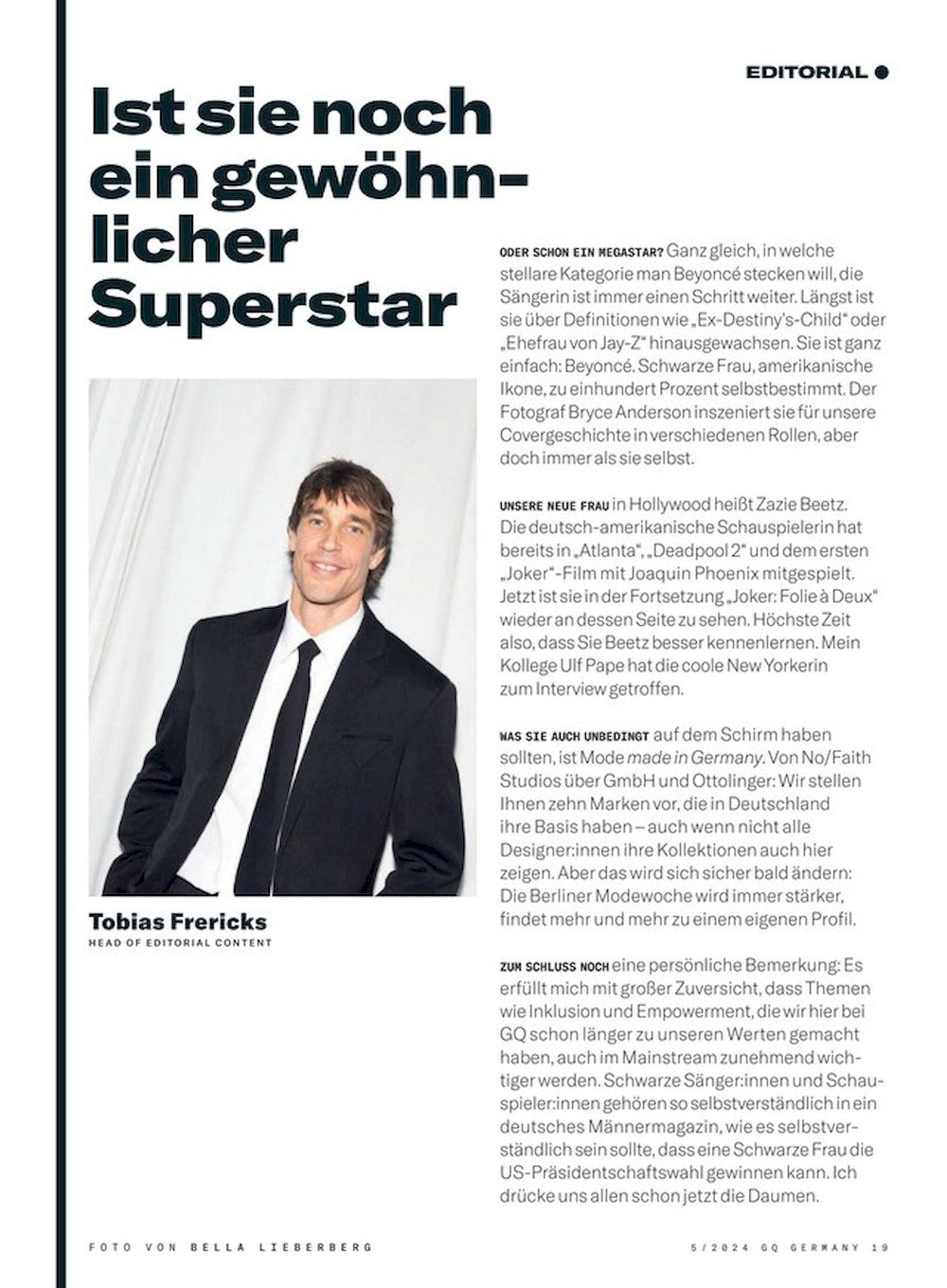 GQ Magazin Deutschland 2024-05 Beyonce