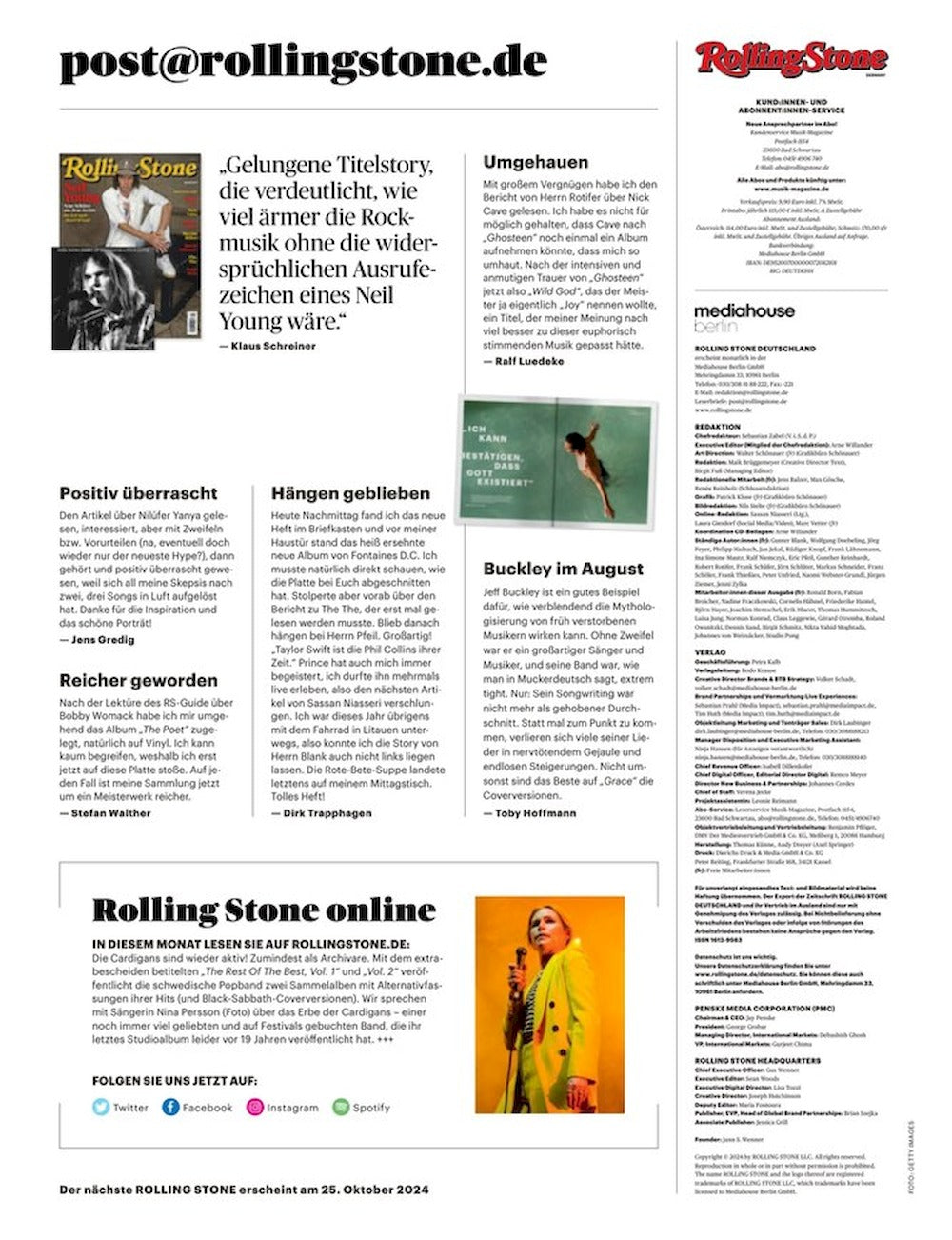 Rolling Stone Magazin Deutschland 2024-10 Jimi Hendrix + Vinyl