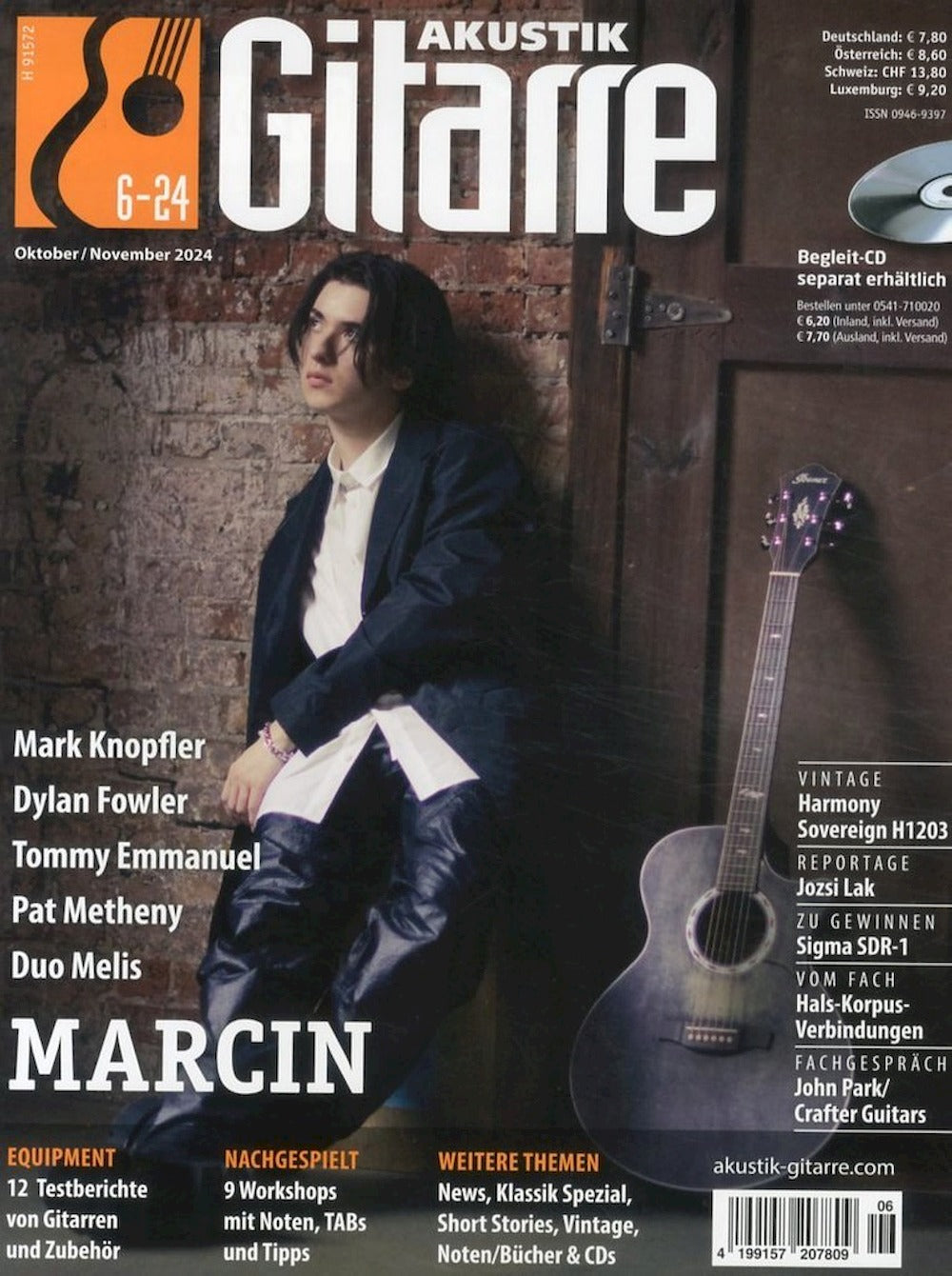 Akustik Gitarre Magasin Tyskland 2024-06 Marcin Mark Knopfler Dylan Fowler Pat Metheney