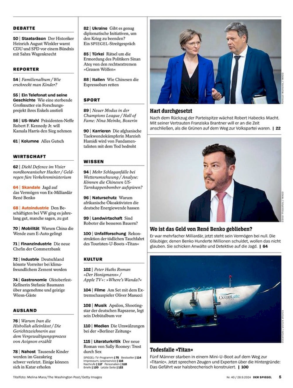 Der Spiegel Magazin Deutschland 2024-40 Kamala Harris
