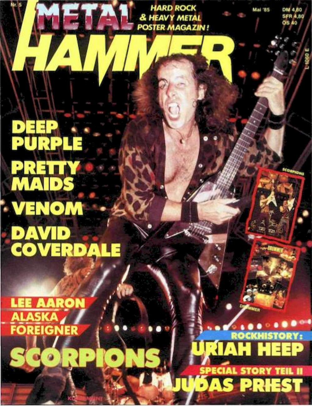 Metal Hammer Magazin Deutschland 1985-05 Deep Purple Pretty Maids Venom David Coverdale