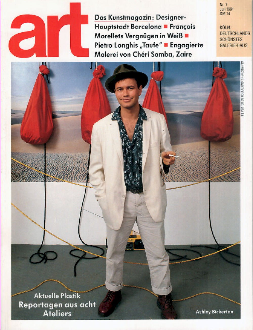 Art Magazin Deutschland 1991-07 Ashley Bickerton Francois Morellet Pietro Longhi