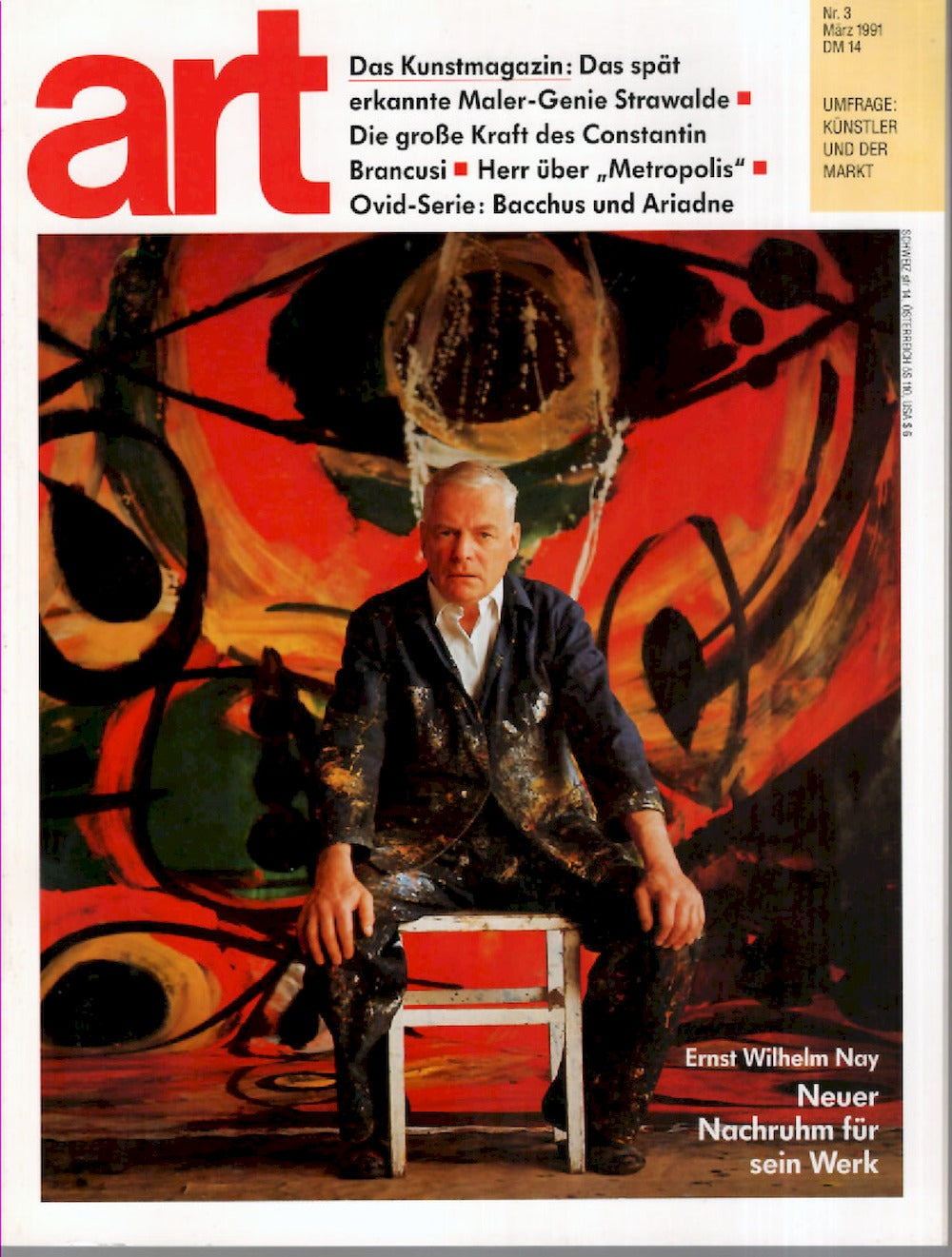 Art Magazin Deutschland 1991-03 Ernst Wilhelm Nay Constantin Brancusi