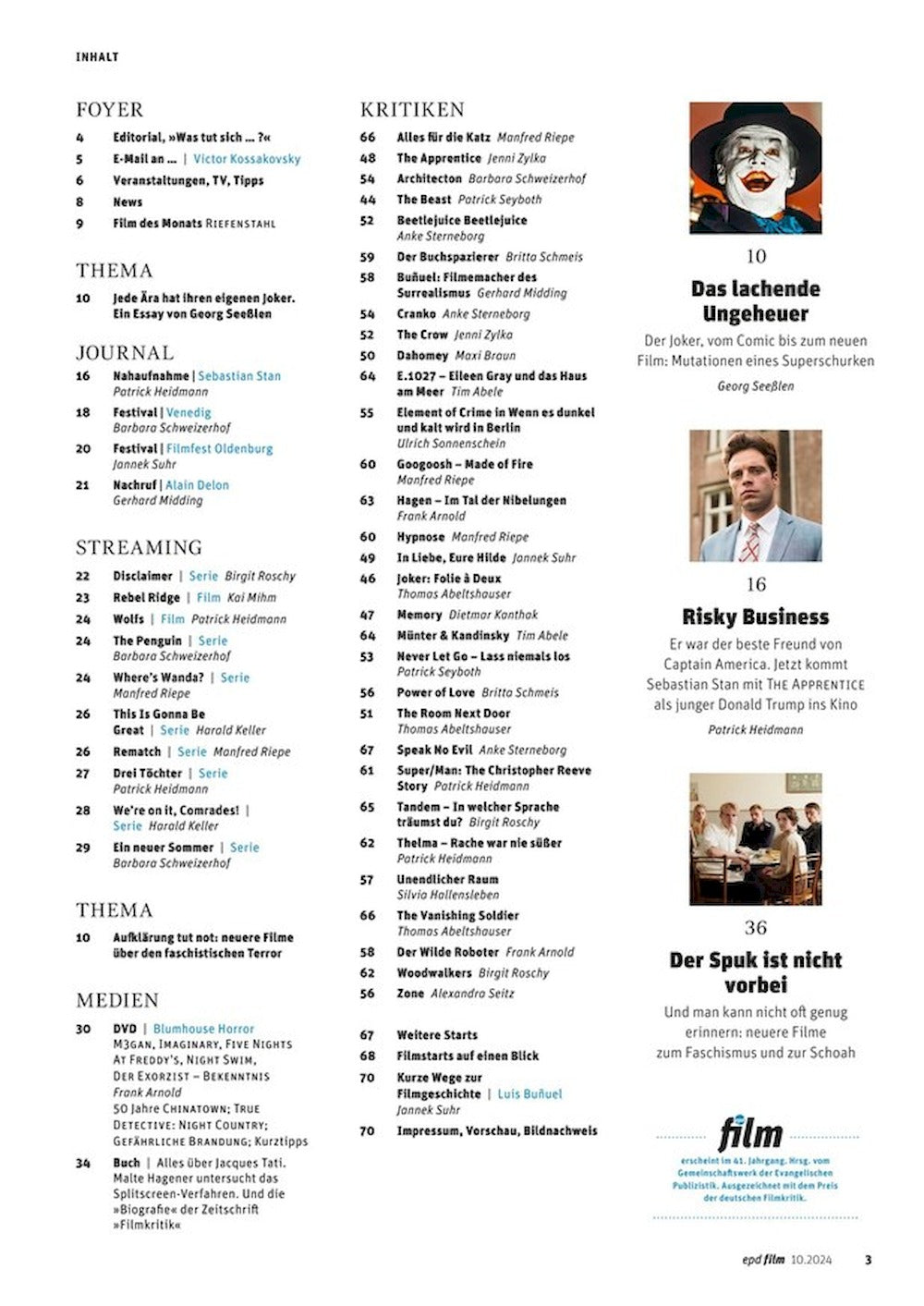 EPD Film Magazin Deutschland 2024-10 Liv Lisa Fries