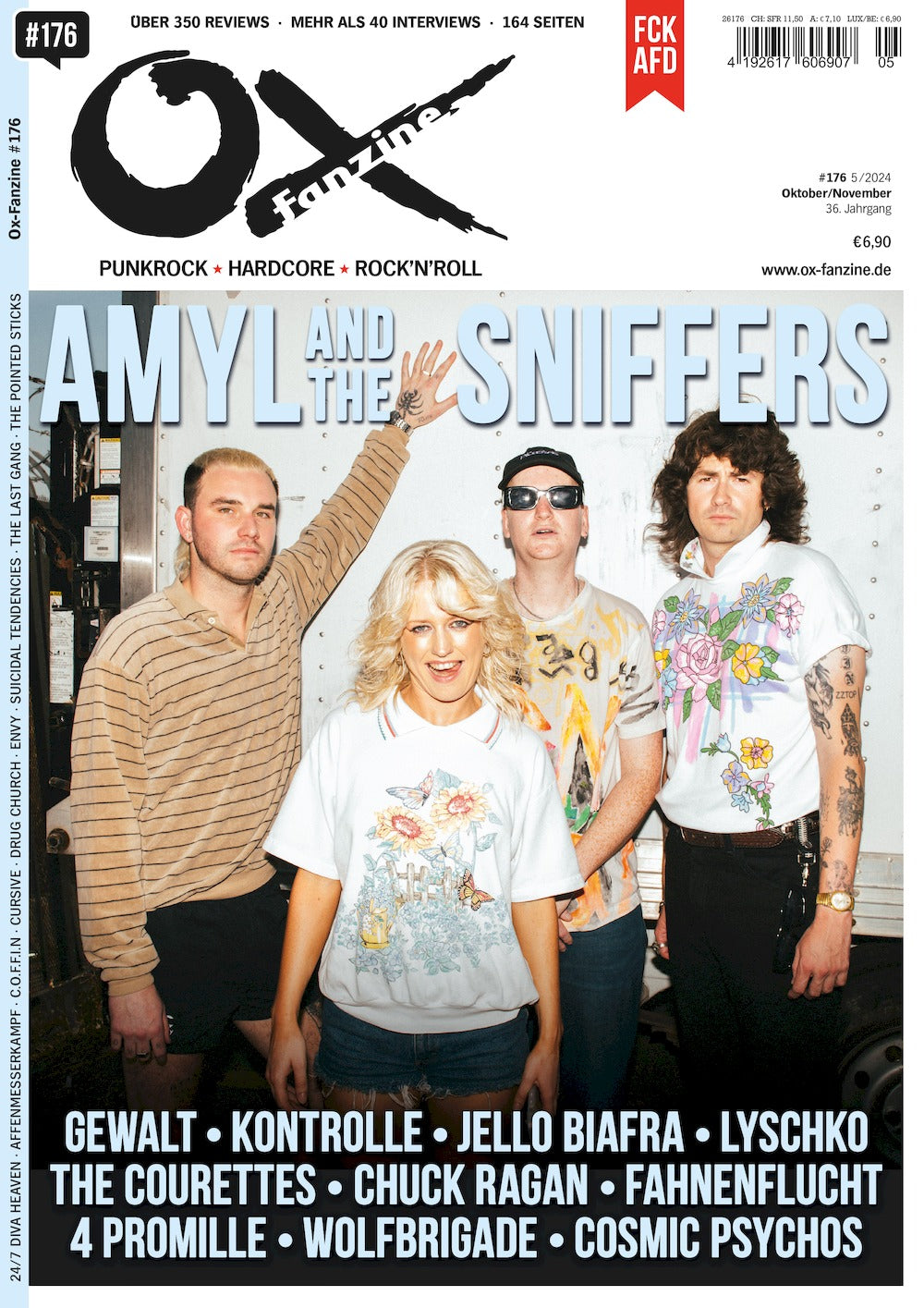 Ox Fanzine Alemania 2024-05 Amyl And The Sniffers Jello Biafra Lyschko The Courettes Edición original