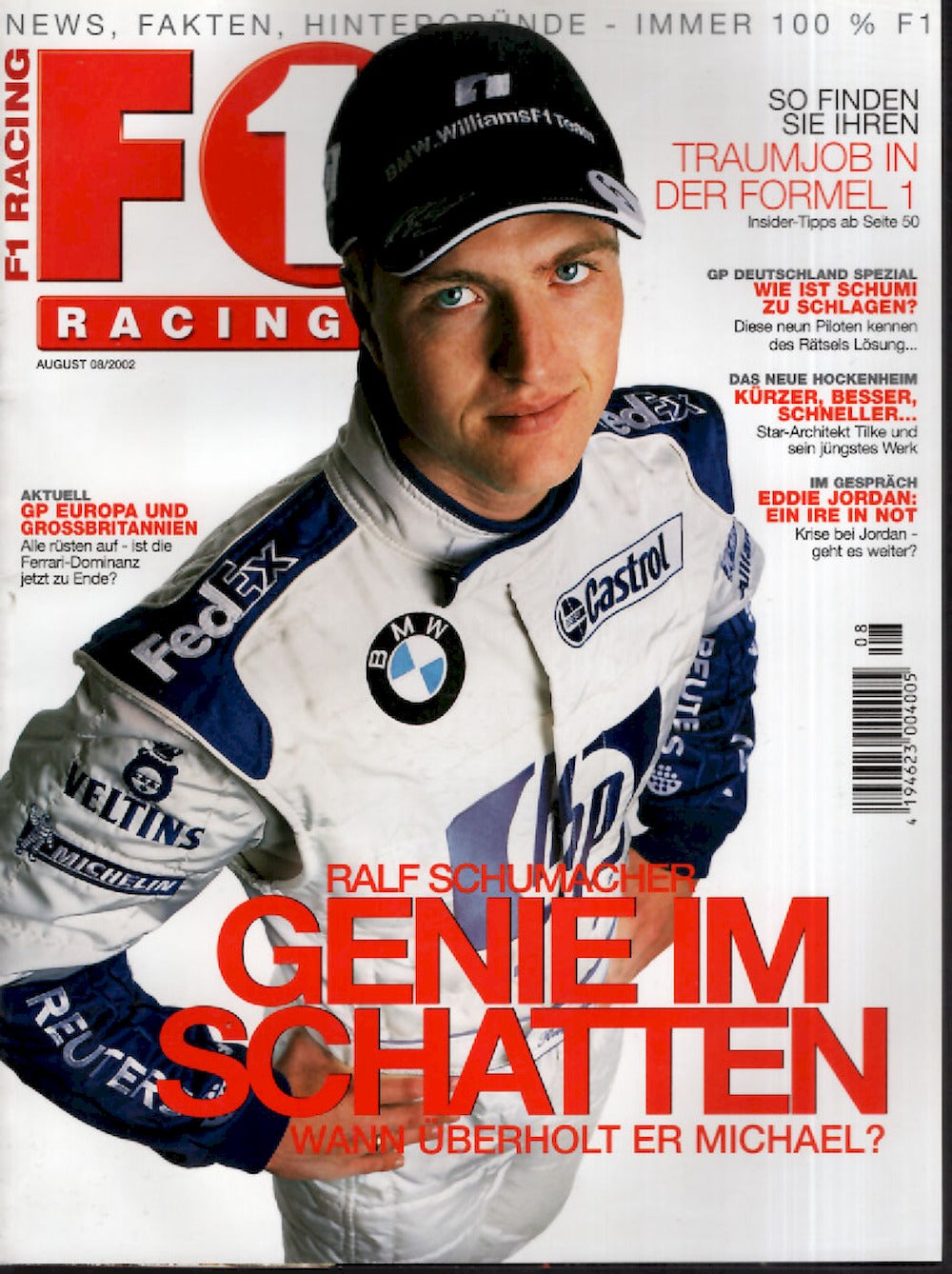 Formel 1 F1 Racing Magazin Deutschland 2002-08 Ralf Schumacher Eddie Jordan