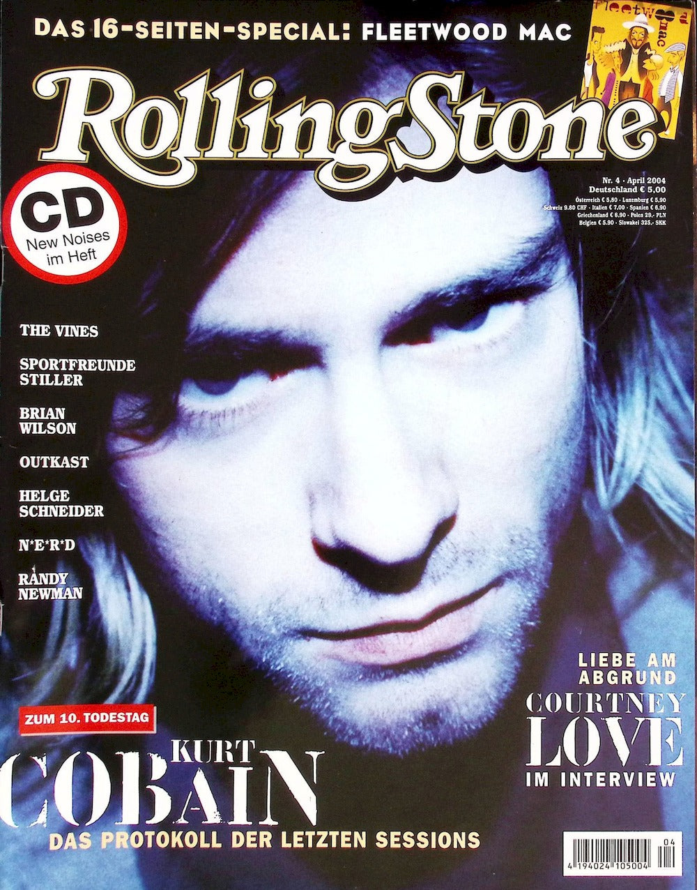Rolling Stone Magazin Deutschland 2004-04 Kurt Cobain Courtney Love Fleetwood Mac The Vines