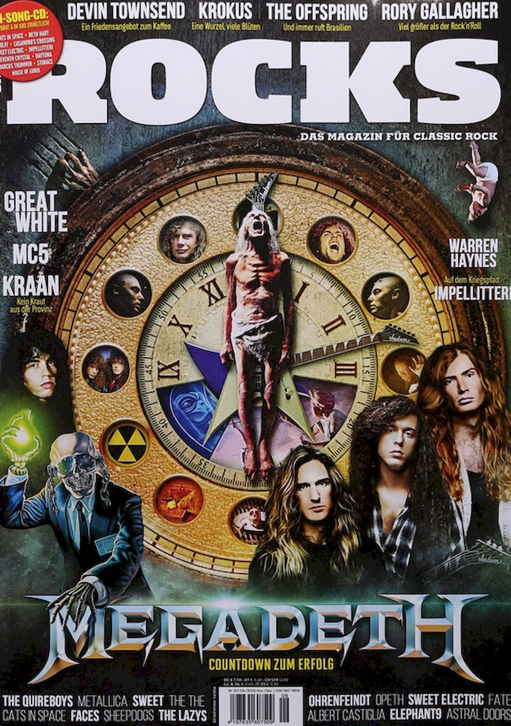 Rocks Magazin Deutschland 2024-06 Megadeth Warren Haynes MC5 Great White Kraan