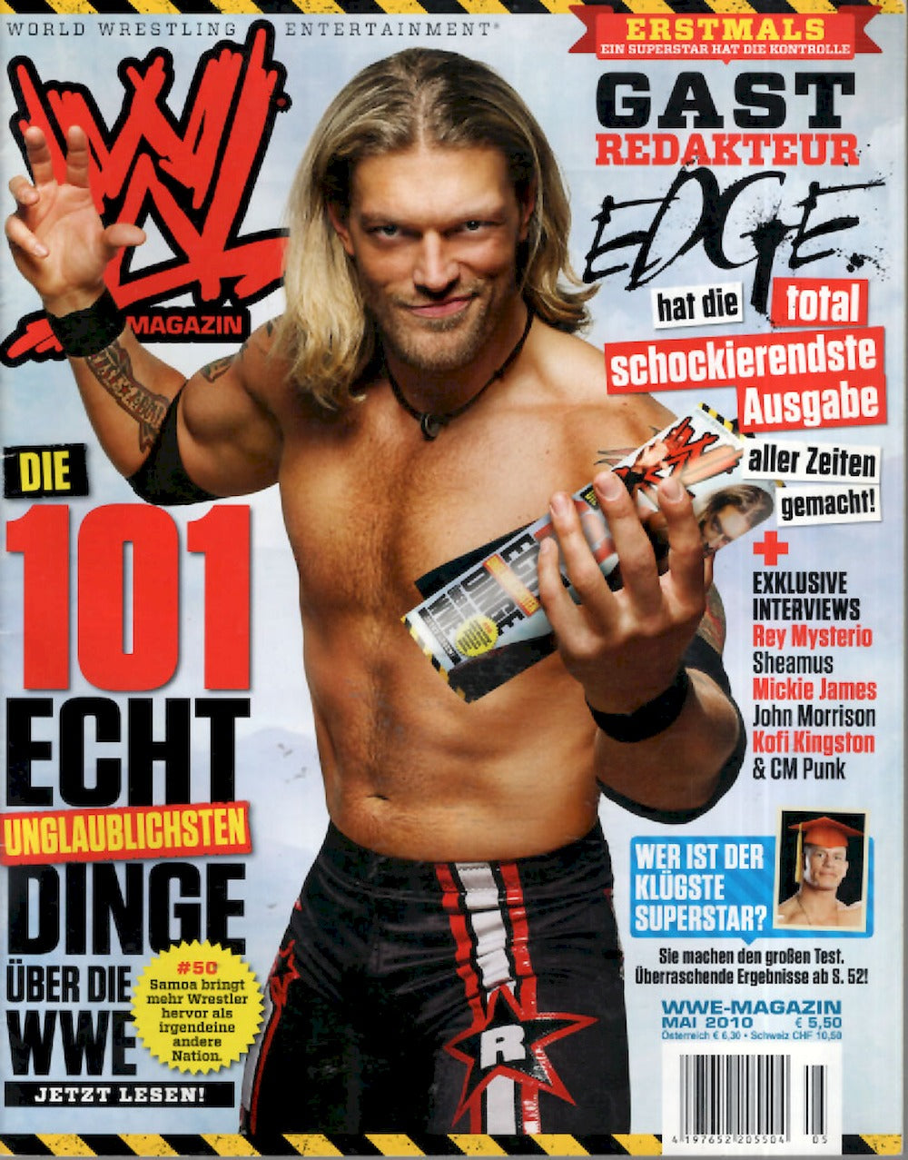WWE Wrestling Magazin Deutschland 2010-05 Edge Rey Mysterio Mickie James Sheamus CM Punk