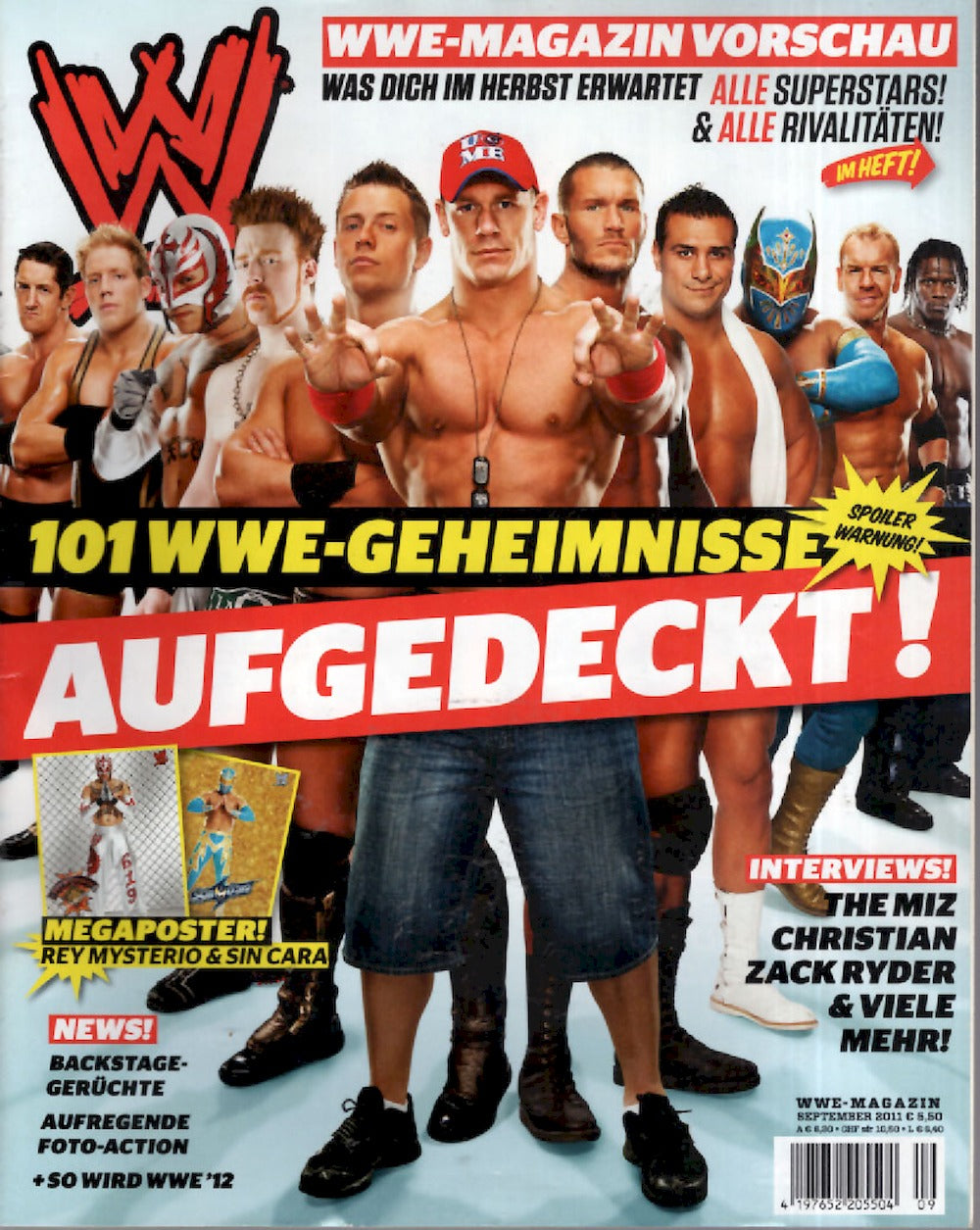 WWE Wrestling Magazin Deutschland 2011-09 The Miz Christian Zack Ryder