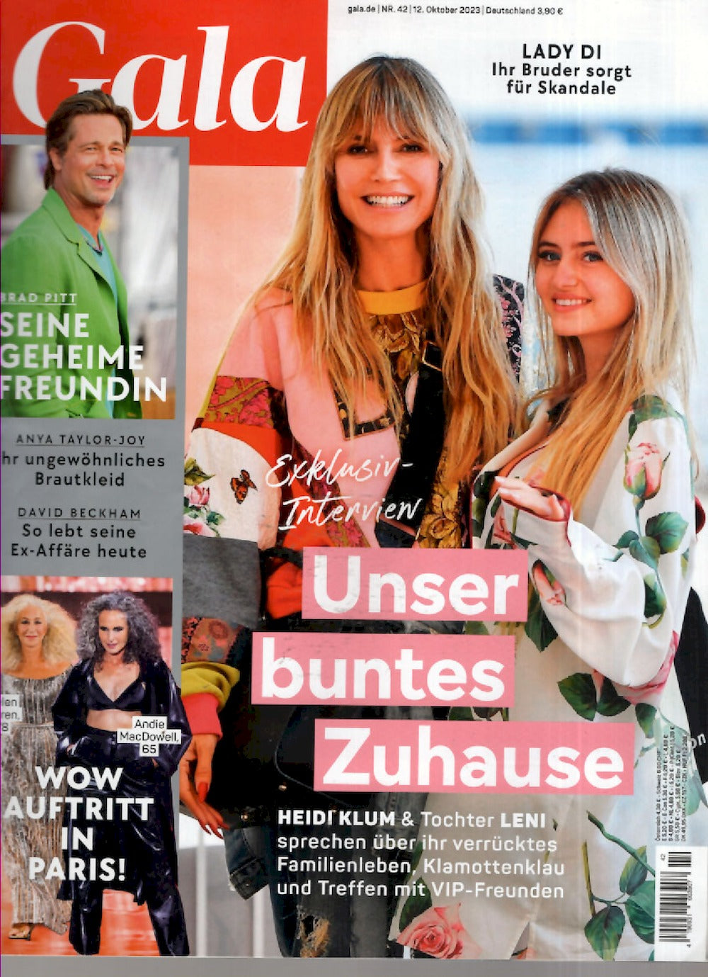 Gala Magazin Deutschland 2023-42 Heidi Klum Brad Pitt Helen Mirren Andie McDowell