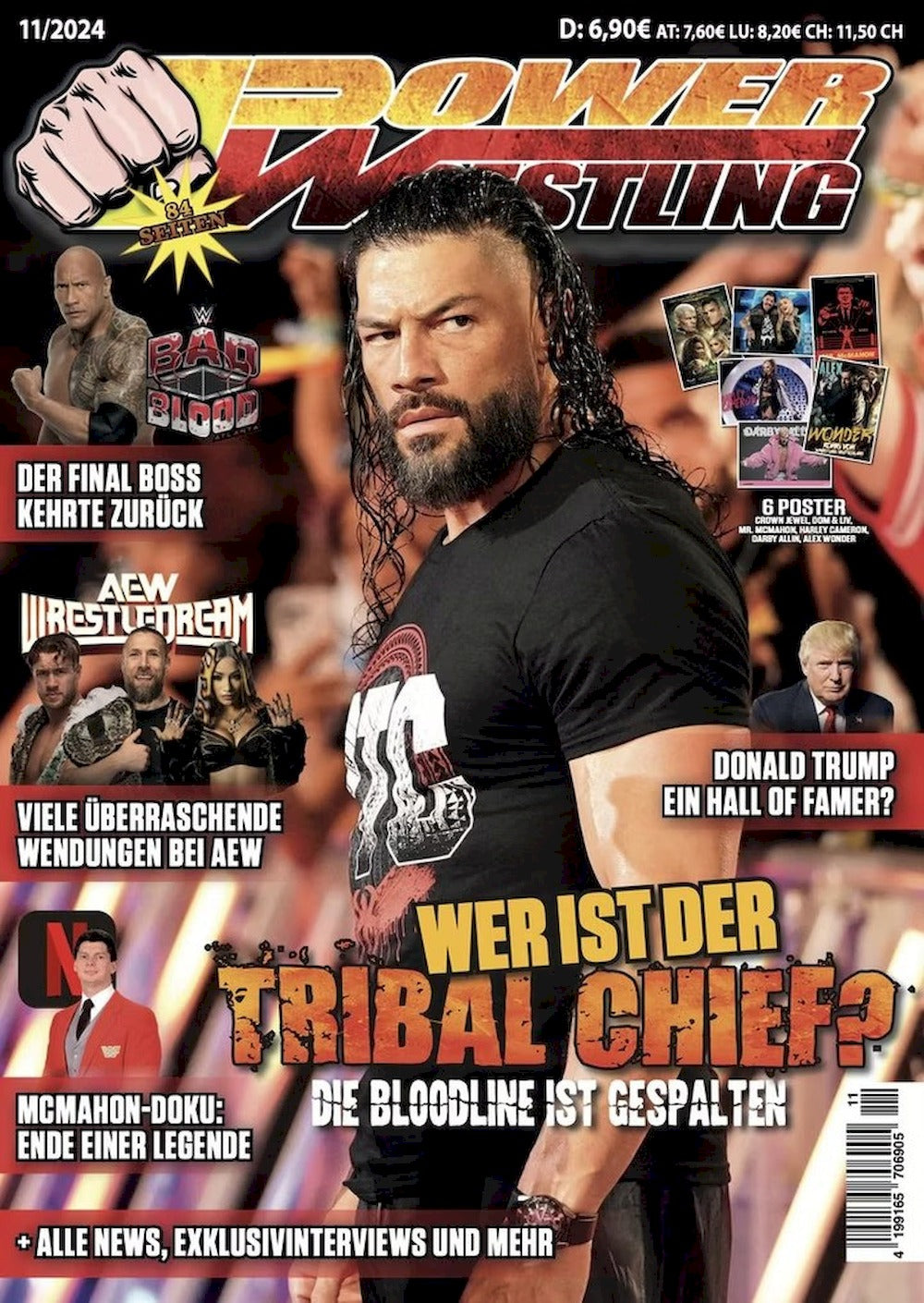 Power Wrestling Magazin Deutschland 2024-11 Roman Reigns The Rock McMahon