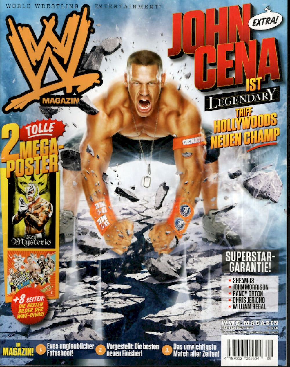 WWE Wrestling Magazin Deutschland 2010-09 John Cena Sheamus John Morrison Randy Orton Chris Jericho