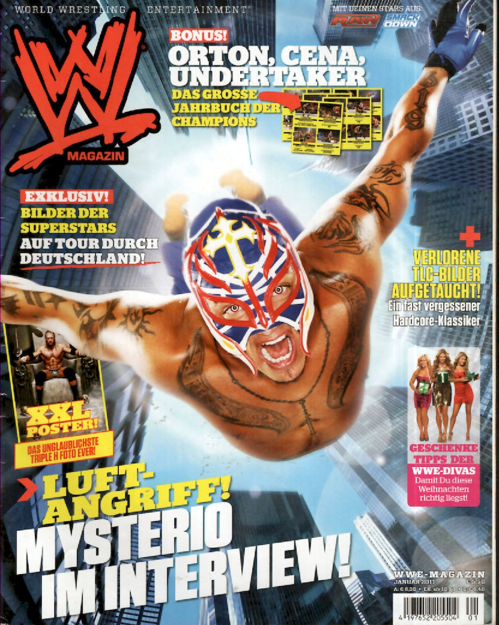 WWE Wrestling Magazin Deutschland 2011-01 Mysterio Norton Cena Undertaker