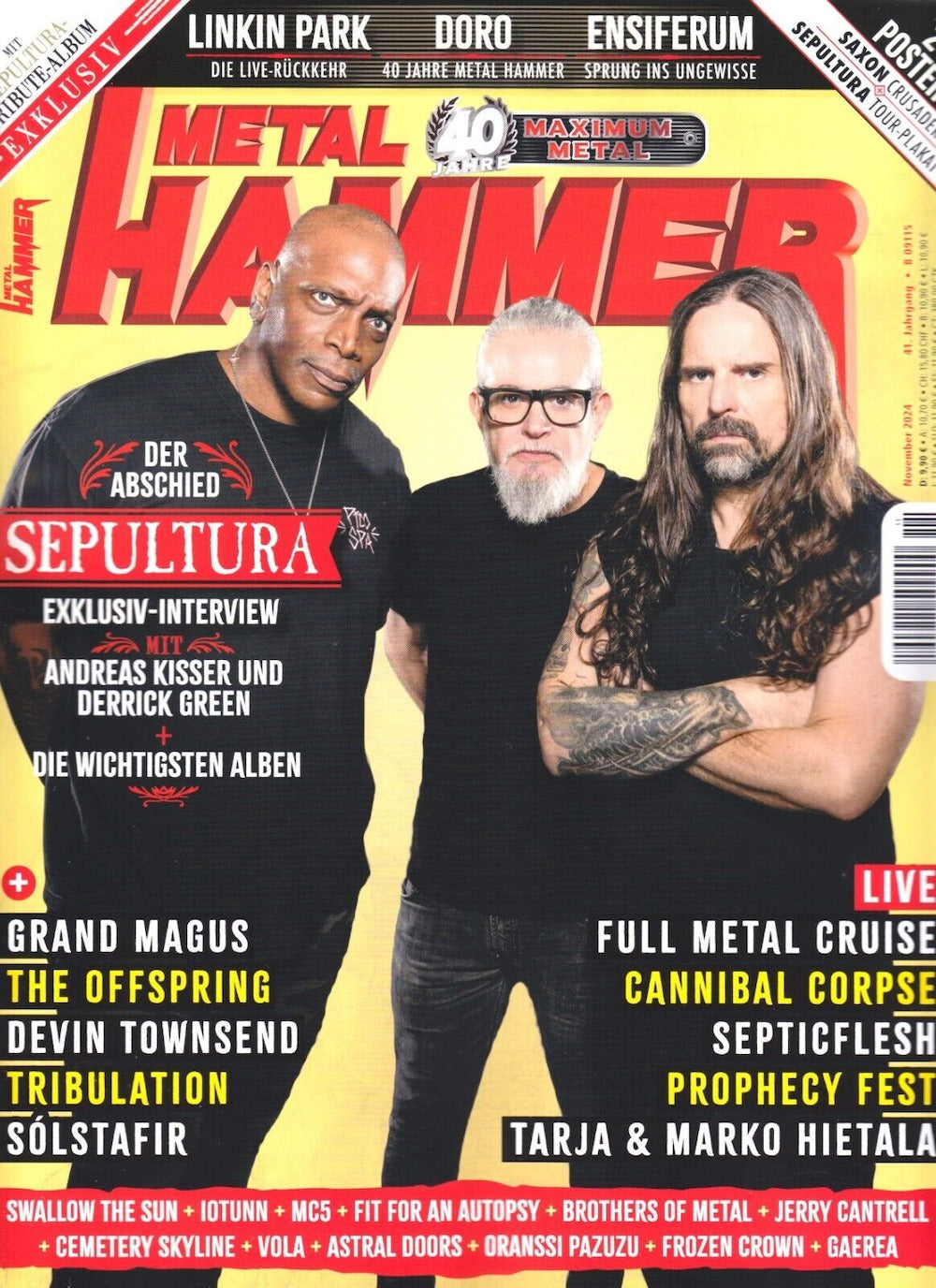 Metal Hammer Magazin Deutschland 2024-11 Sepultura Grand Magus The Offspring Linkin Park