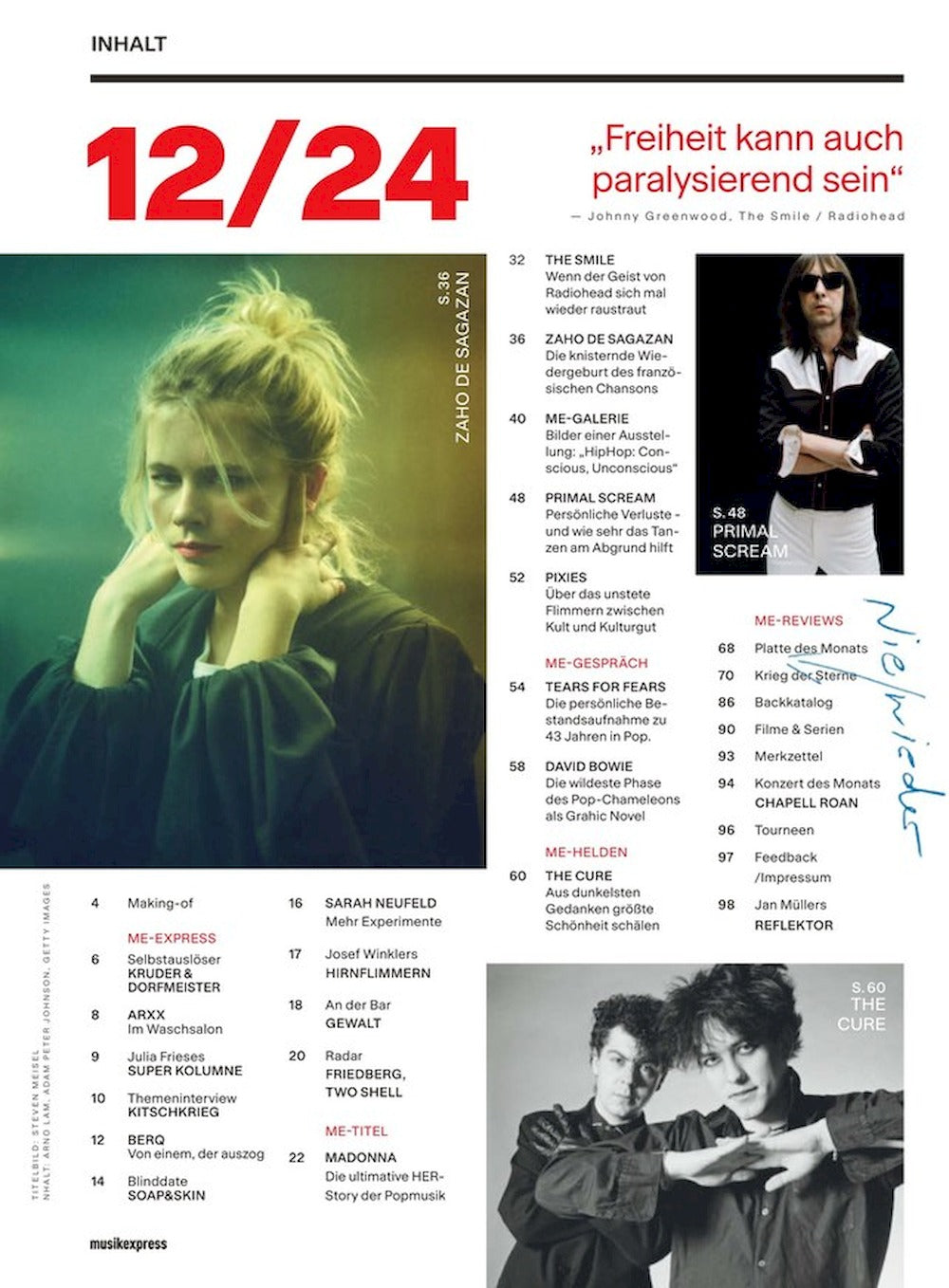 Musikexpress Magazin Deutschland 2024-12 Madonna Tears For Fears