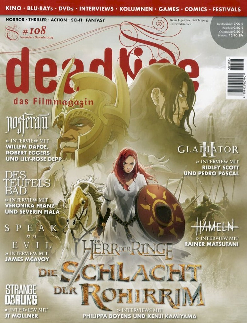 Deadline Magazine Germany 2024-11 – +12 Rohirrim Gladiator Nosferatu – Original Print Issue