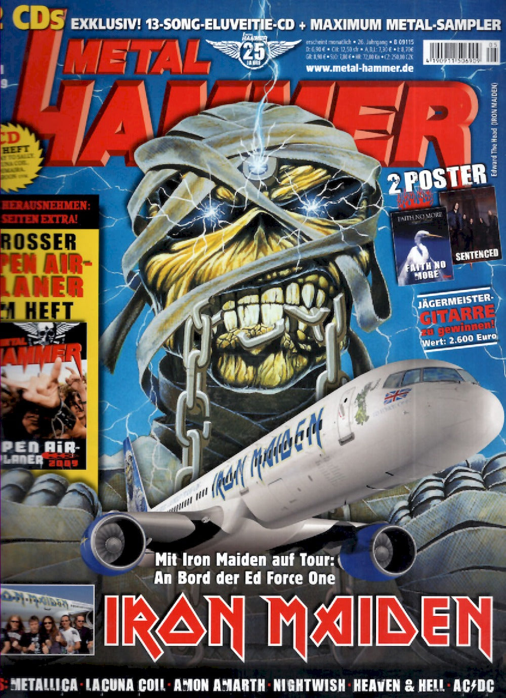 Metal Hammer Magazin Deutschland 2009-05 Iron Maiden Metallica Nightwish
