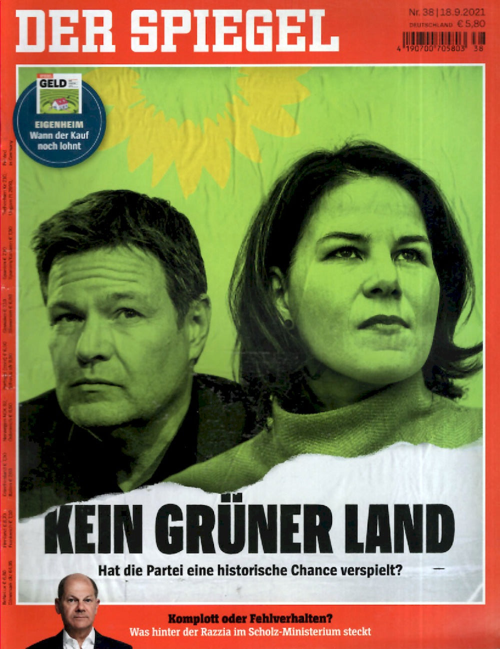 Der Spiegel Magazin Deutschland 2021-38 Robert Habeck Annalena Baerbock