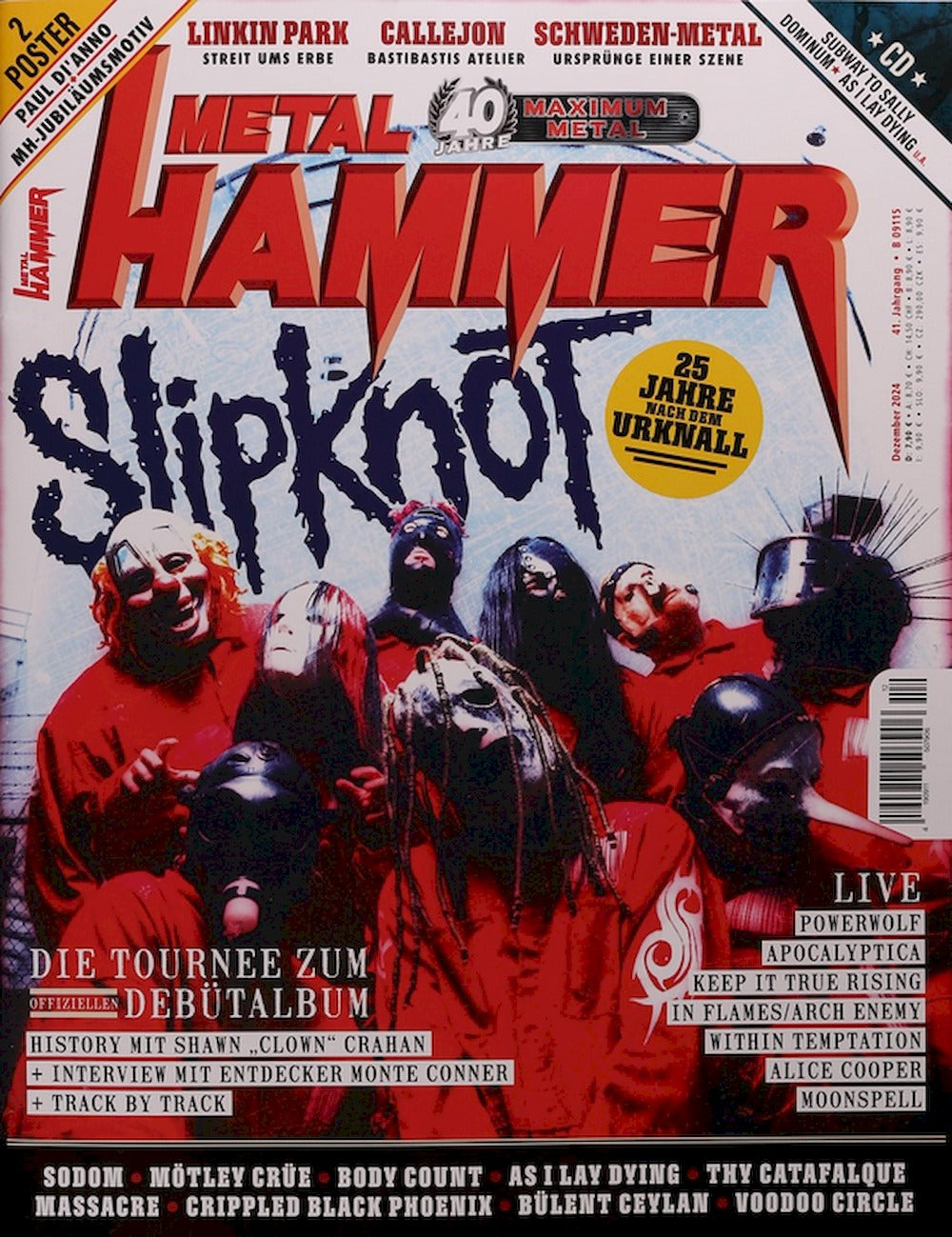 Metal Hammer Magazin Deutschland 2024-12 Slipknot Powerwolf Apocalyptica In Flames