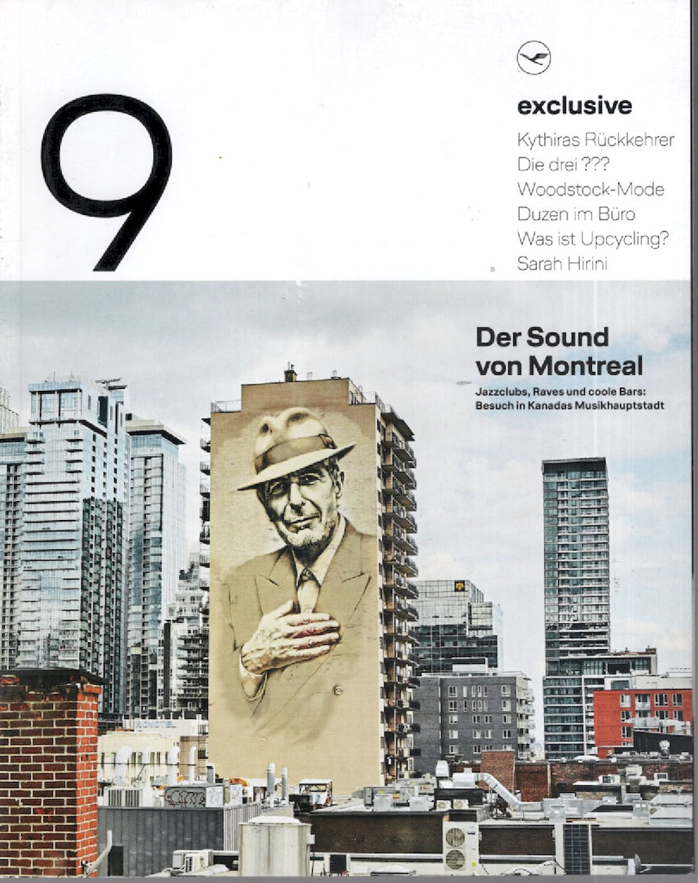 Lufthansa Exclusive Magazin Deutschland 2019-09 Leonard Cohen Montreal