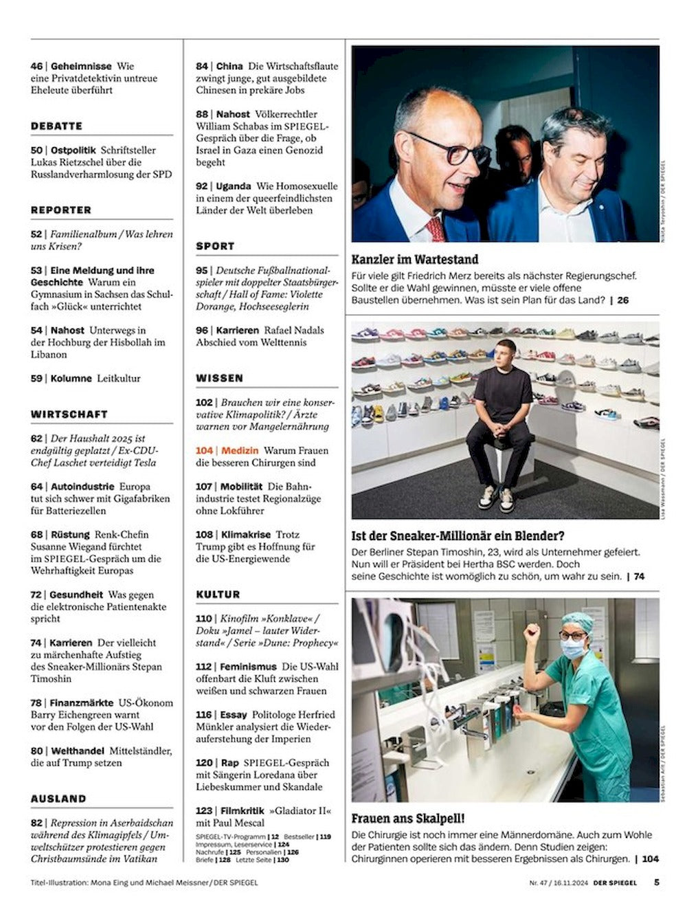 Der Spiegel Magazin Deutschland 2024-47 Duo Infernale Trump Musk