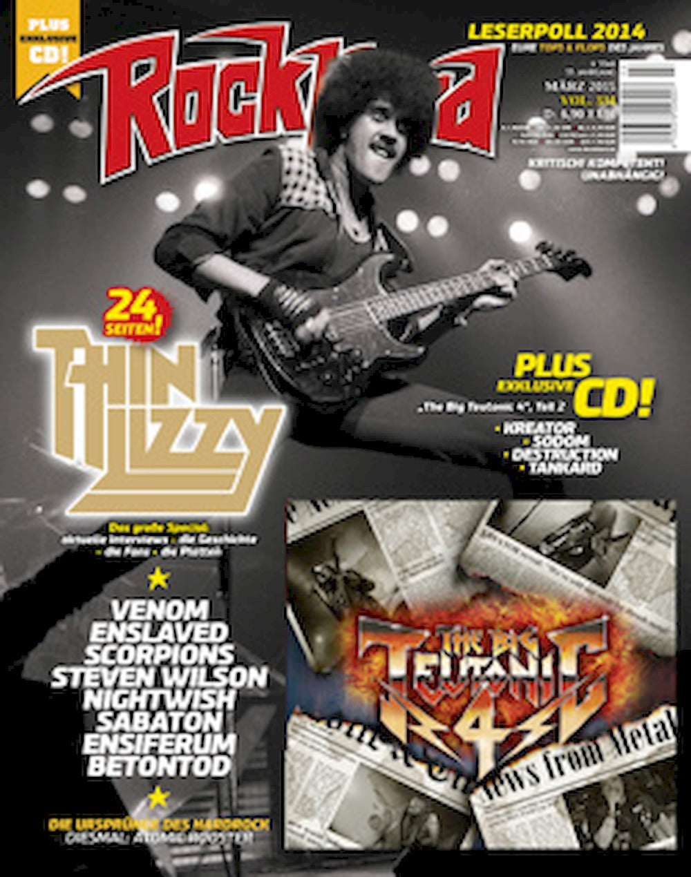 Rock Hard Tijdschrift Duitsland 2015-03 – Thin Lizzy Venom Enslaved Scorpions – Originele uitgave